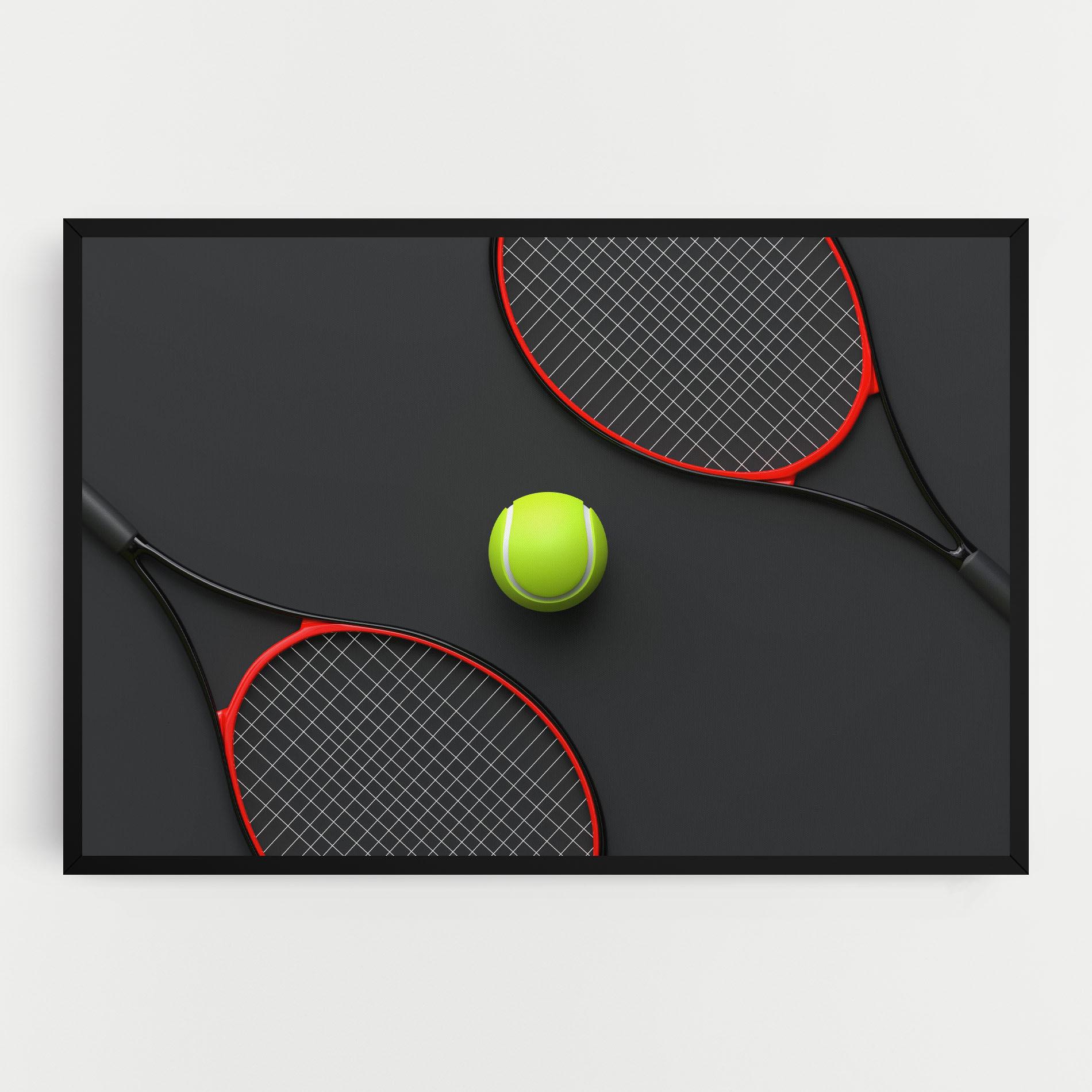 Tablou Canvas Red Tennis Rackets mockup 0