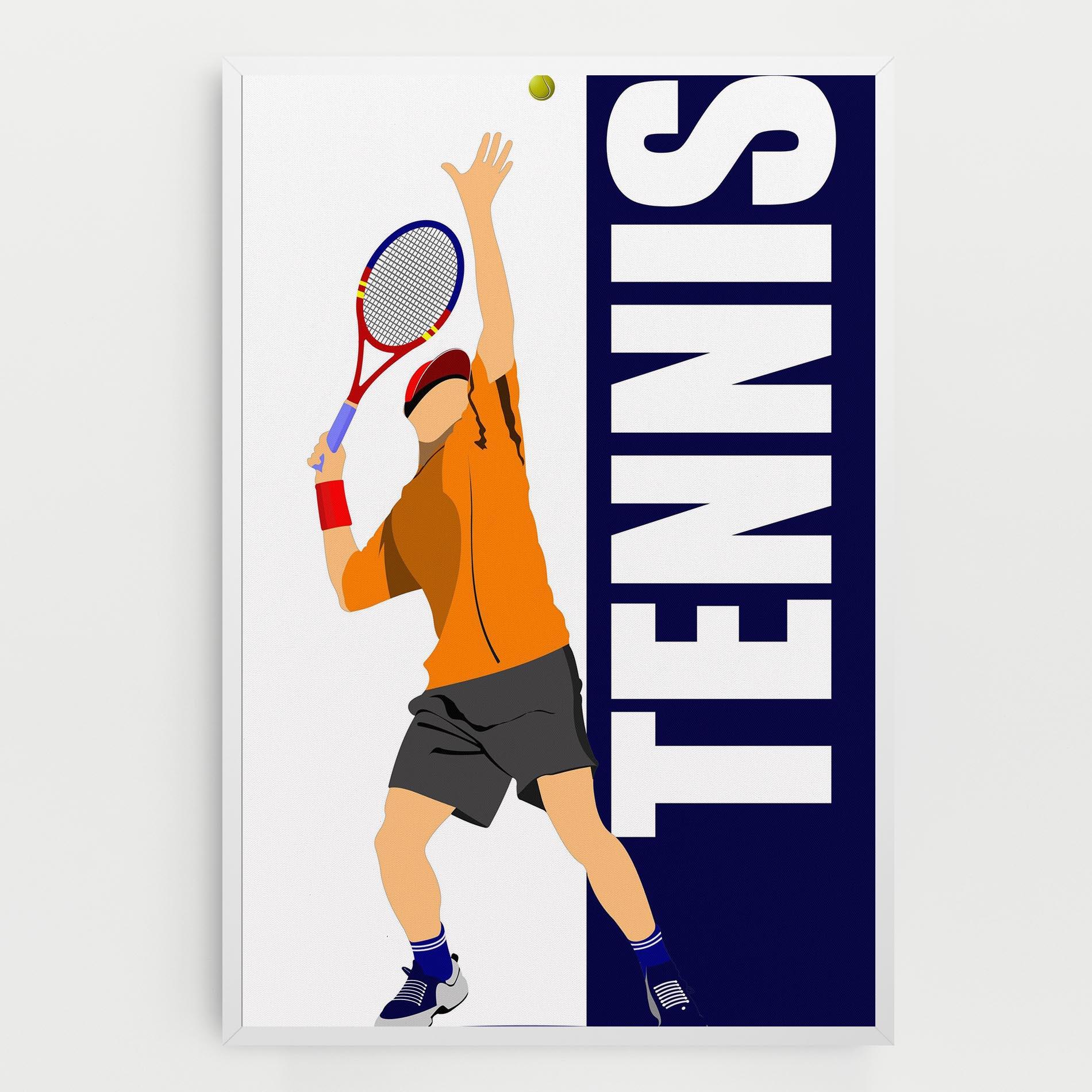 Tablou Canvas Orange Tennis Player mockup 0