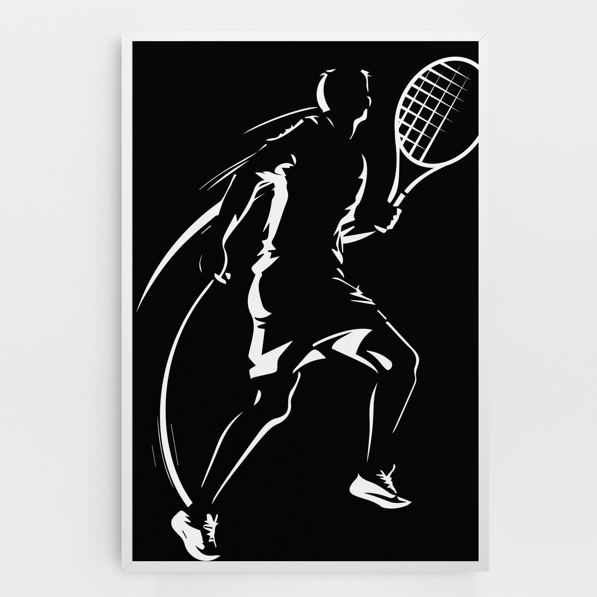 Tablou Canvas White Line Tennis mockup 0