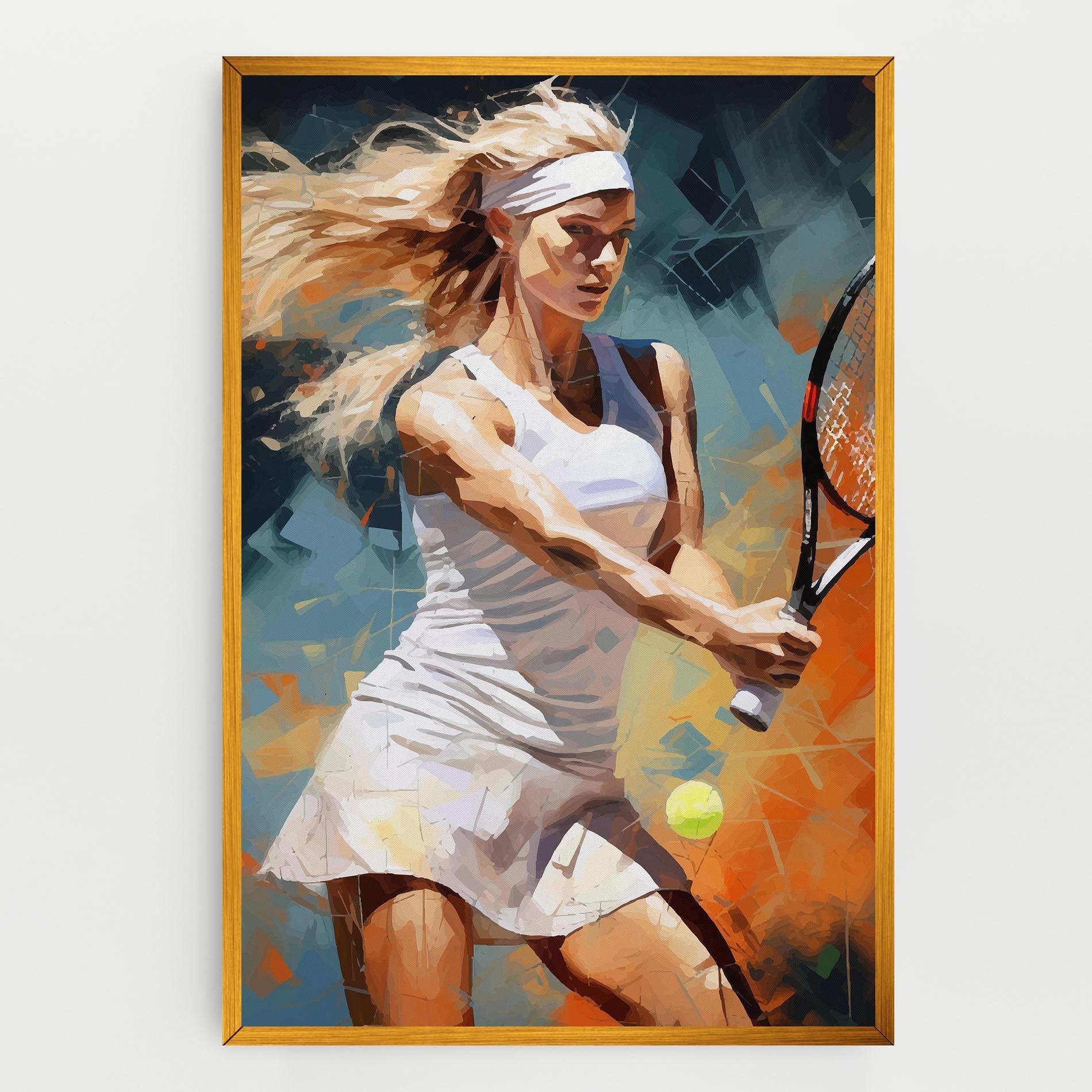 Tablou Canvas Blonde Tennis Girl mockup 0