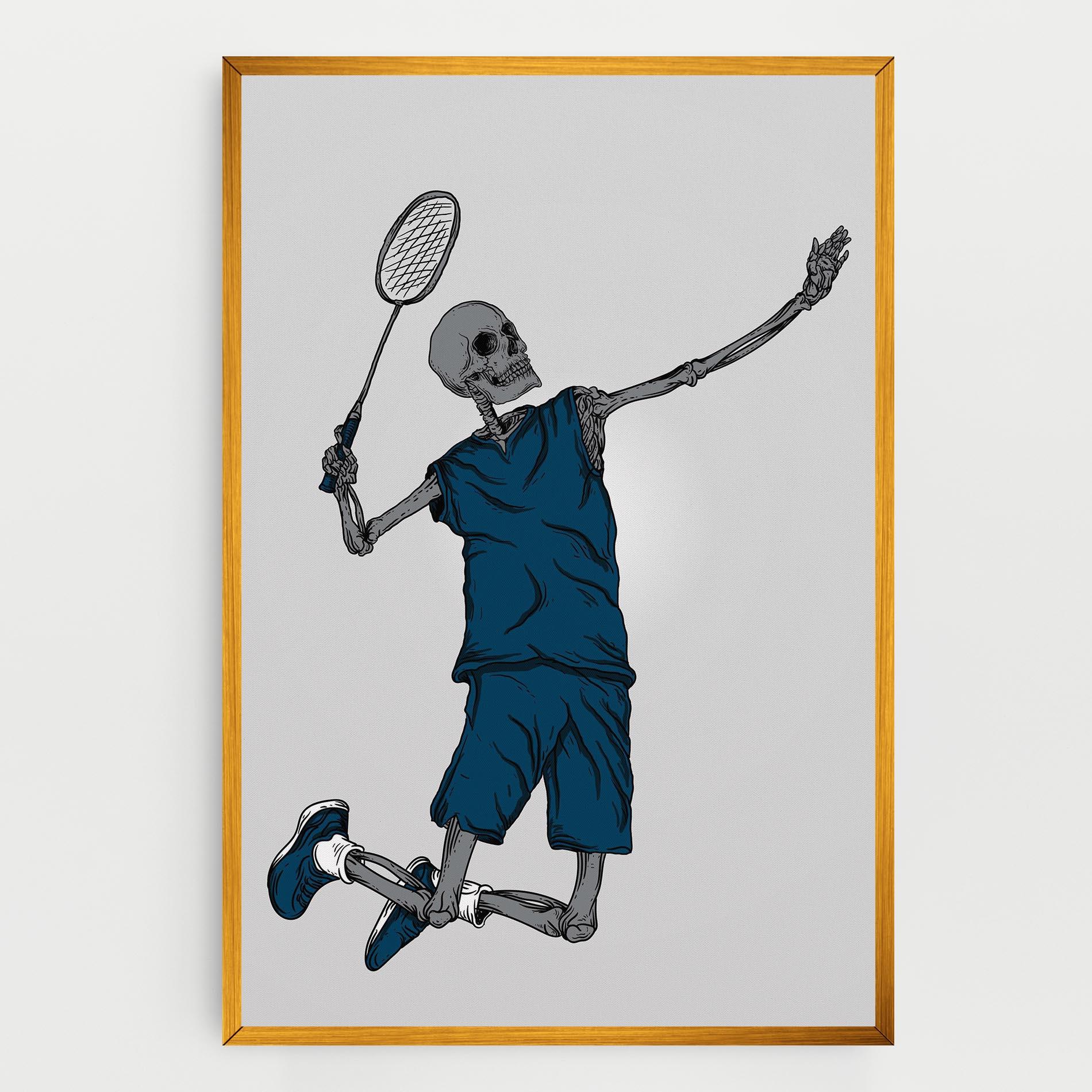 Tablou Canvas Blue Skull Tennis mockup 0