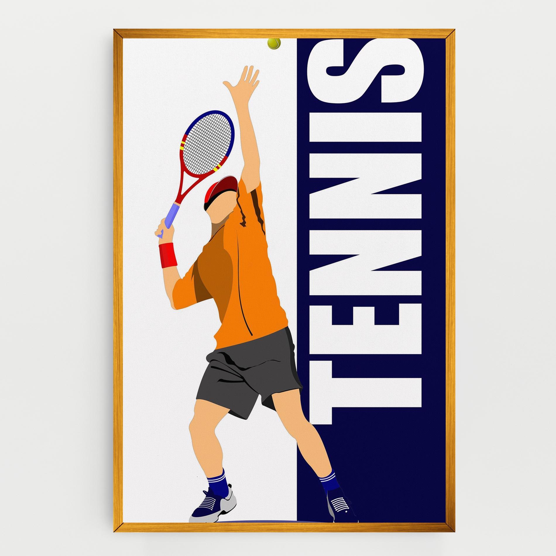 Tablou Canvas Orange Tennis Player mockup 0