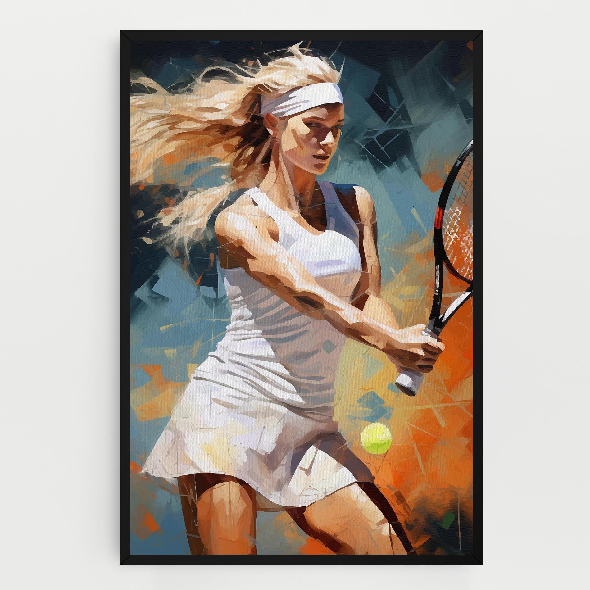 Tablou Canvas Blonde Tennis Girl mockup 0
