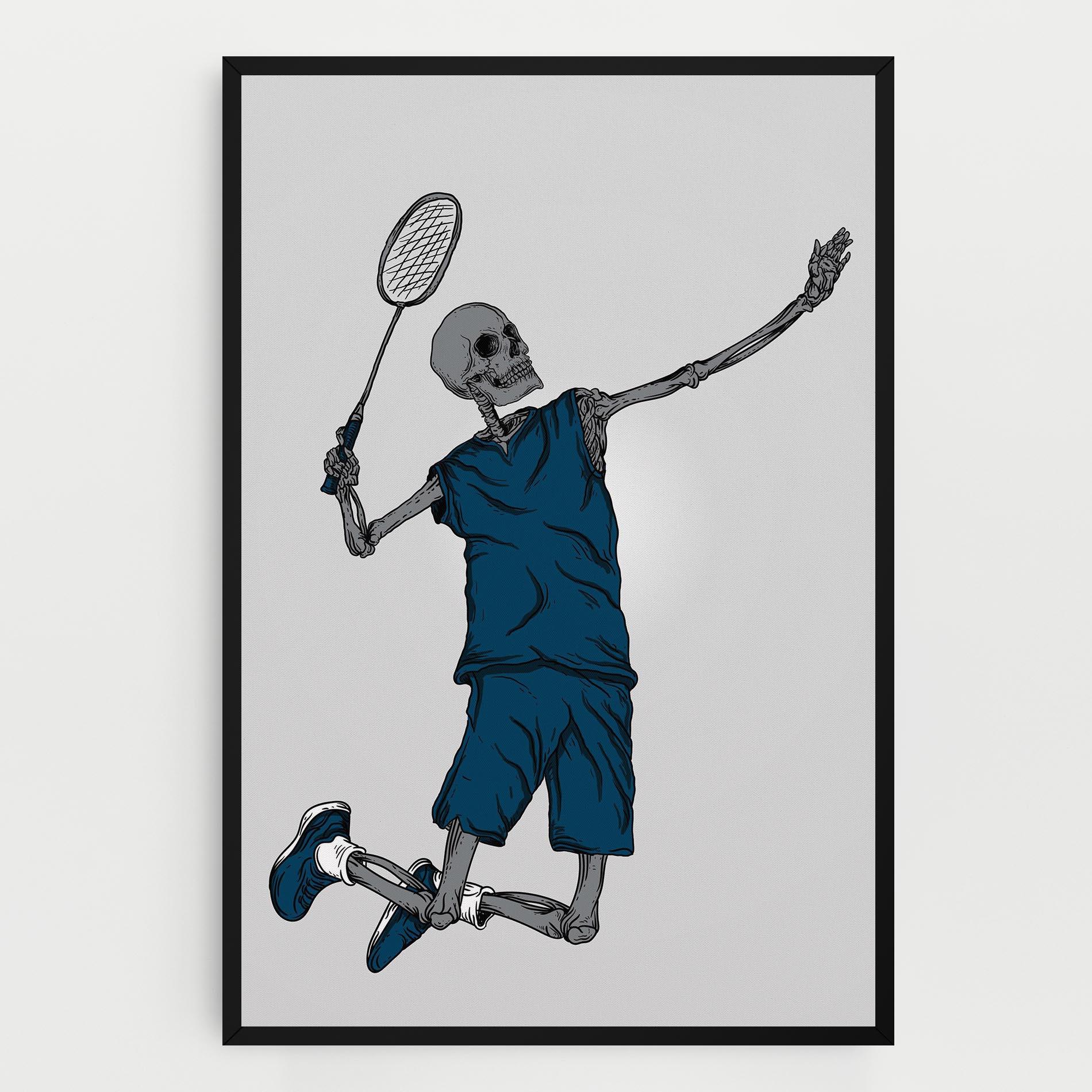 Tablou Canvas Blue Skull Tennis mockup 0