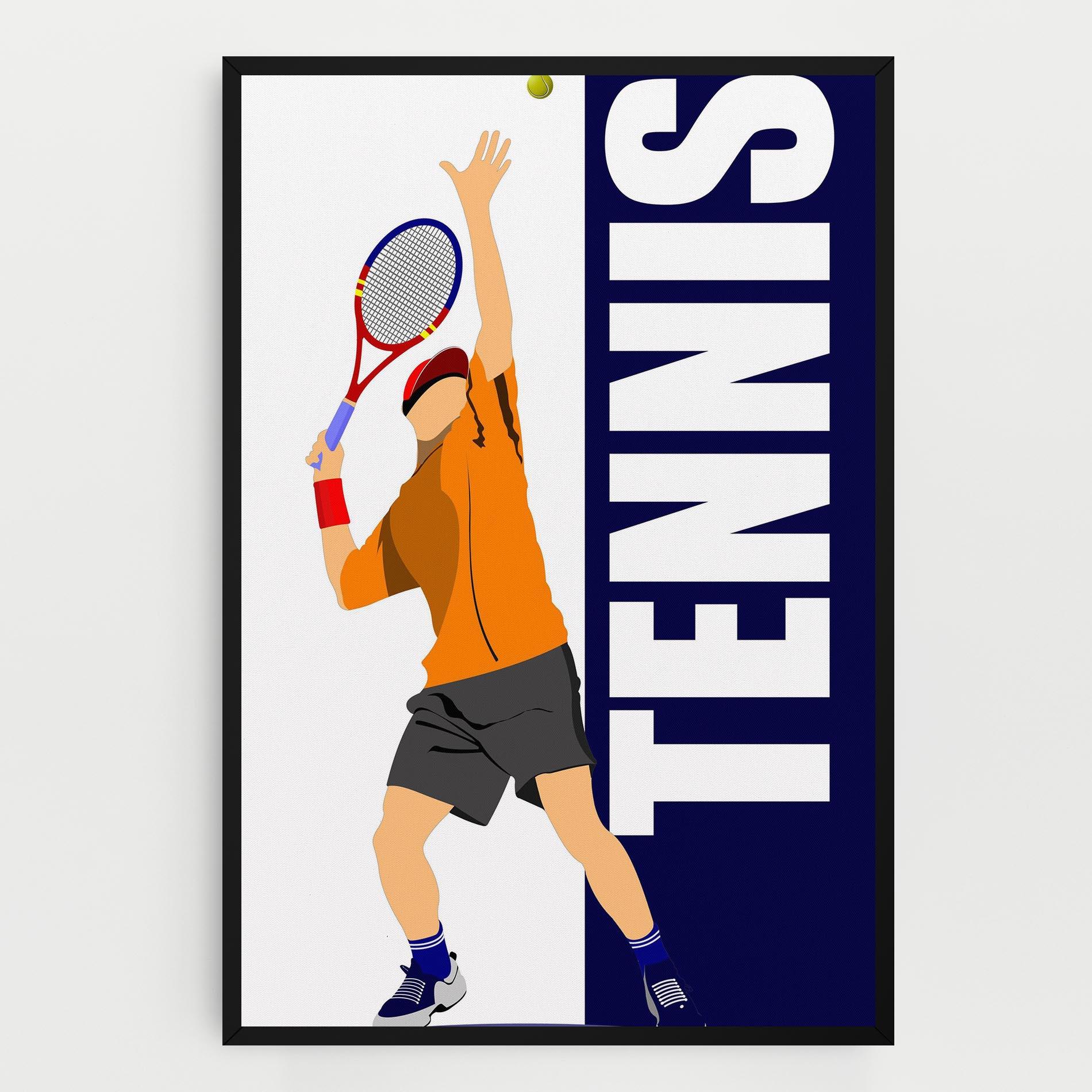 Tablou Canvas Orange Tennis Player mockup 0