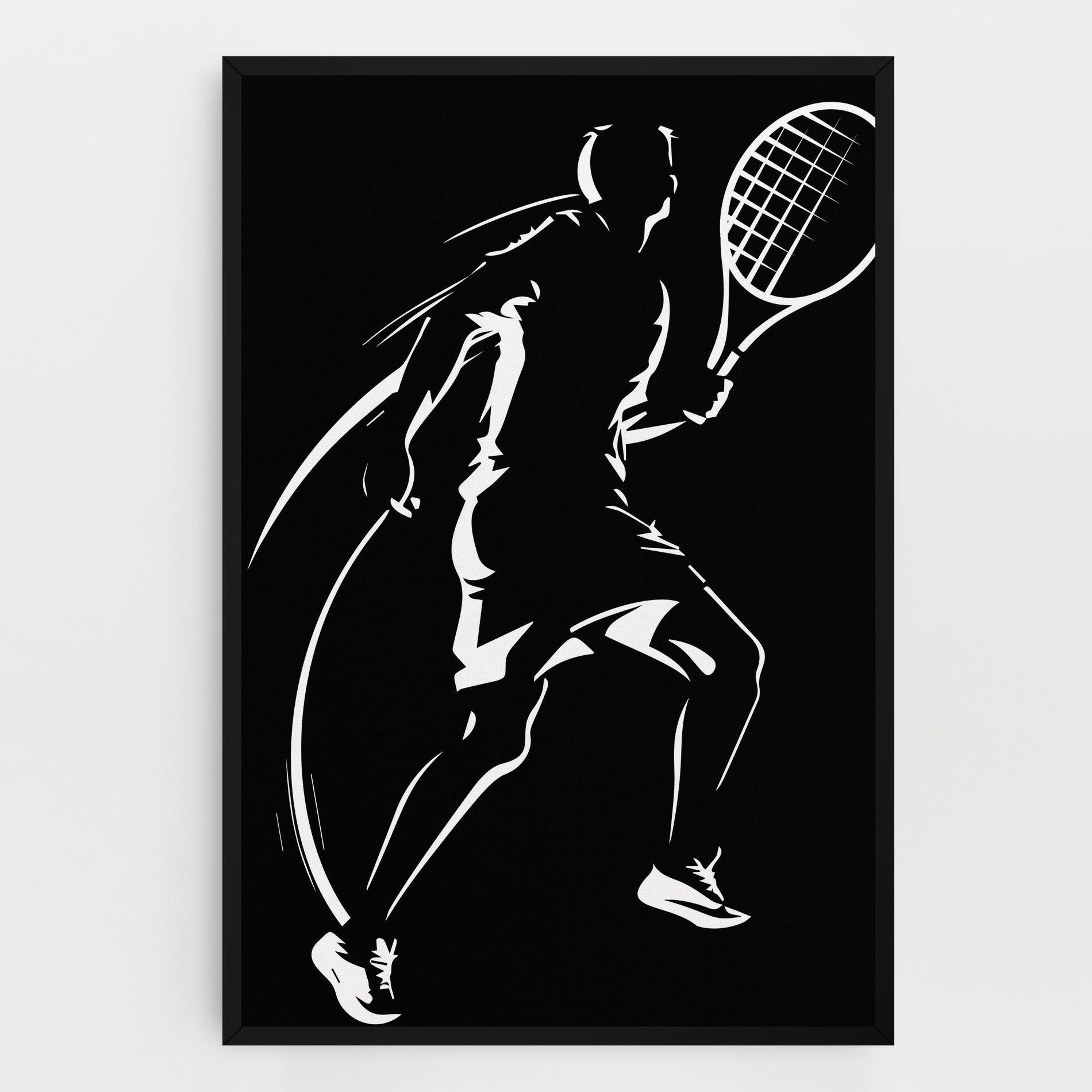 Tablou Canvas White Line Tennis mockup 0