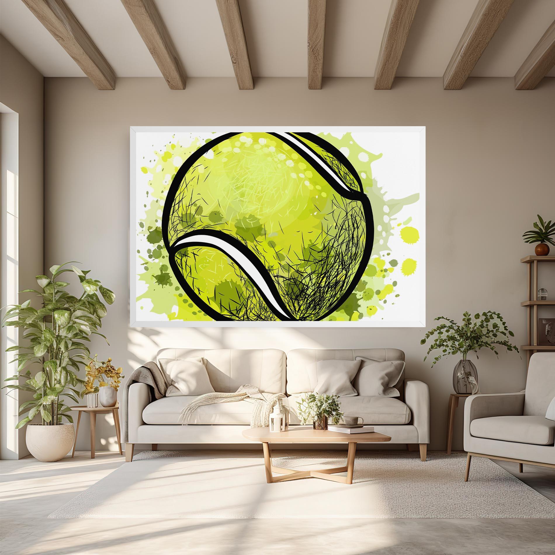 Tablou Canvas Big Tennis Ball mockup 6