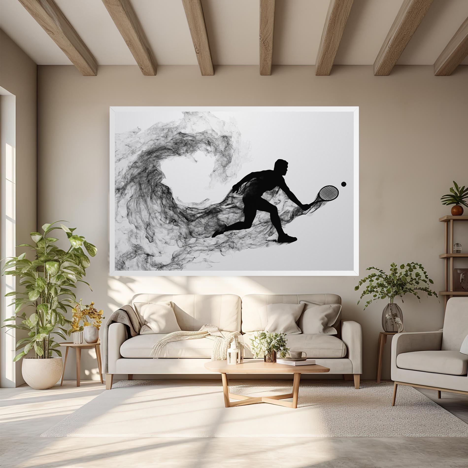 Tablou Canvas Black Smoke Tennis mockup 6