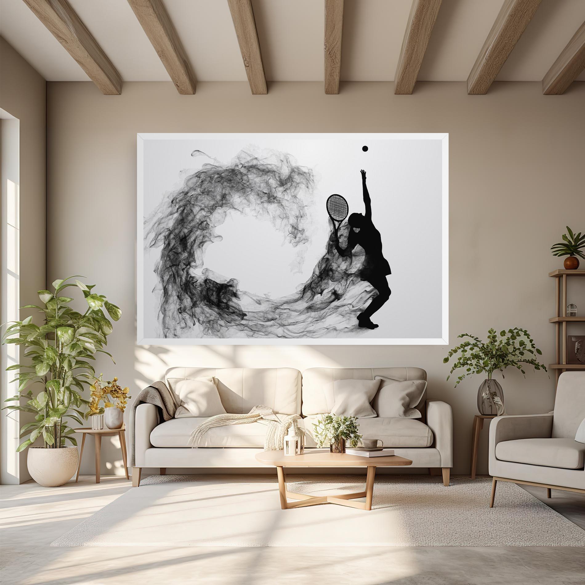 Tablou Canvas Black Tennis Smoke mockup 6