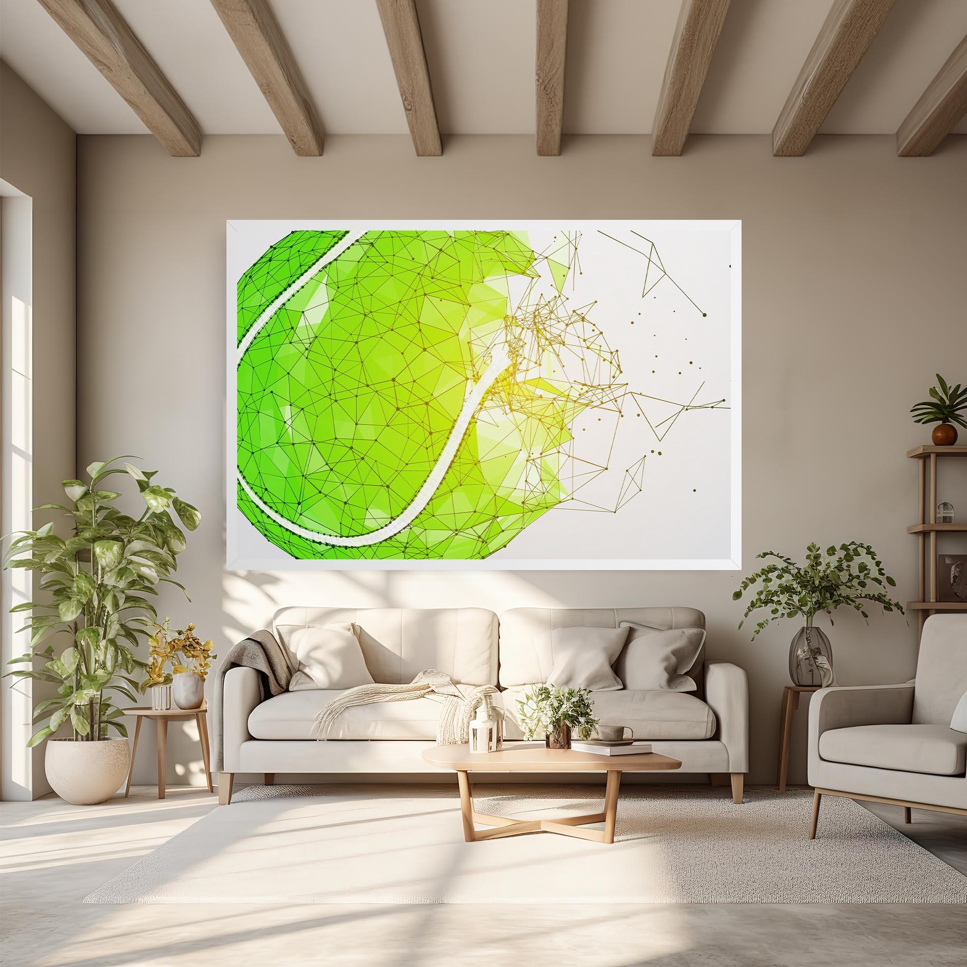 Tablou Canvas Green Line Tennis mockup 6