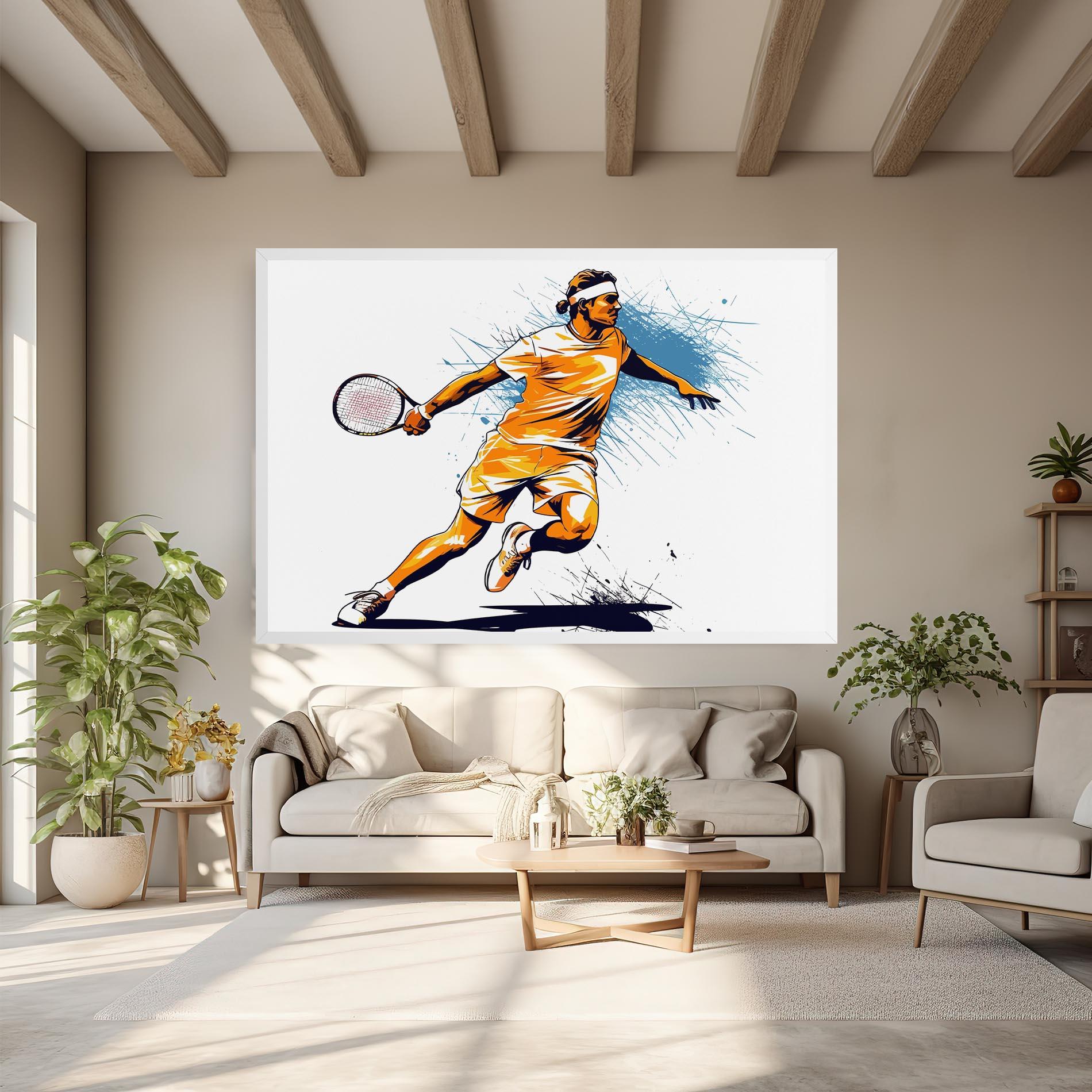 Tablou Canvas Orange Blue Tennis mockup 6