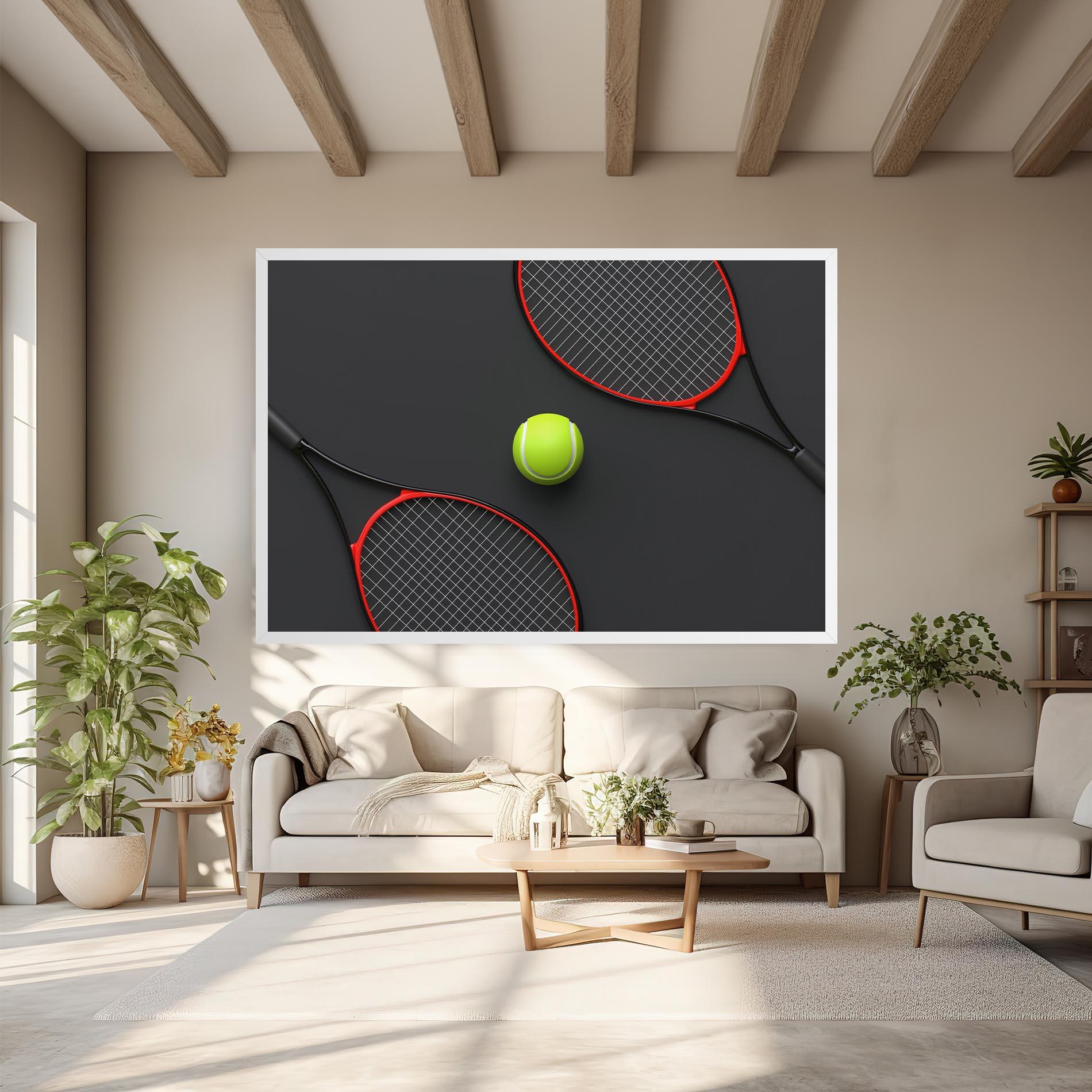 Tablou Canvas Red Tennis Rackets mockup 6