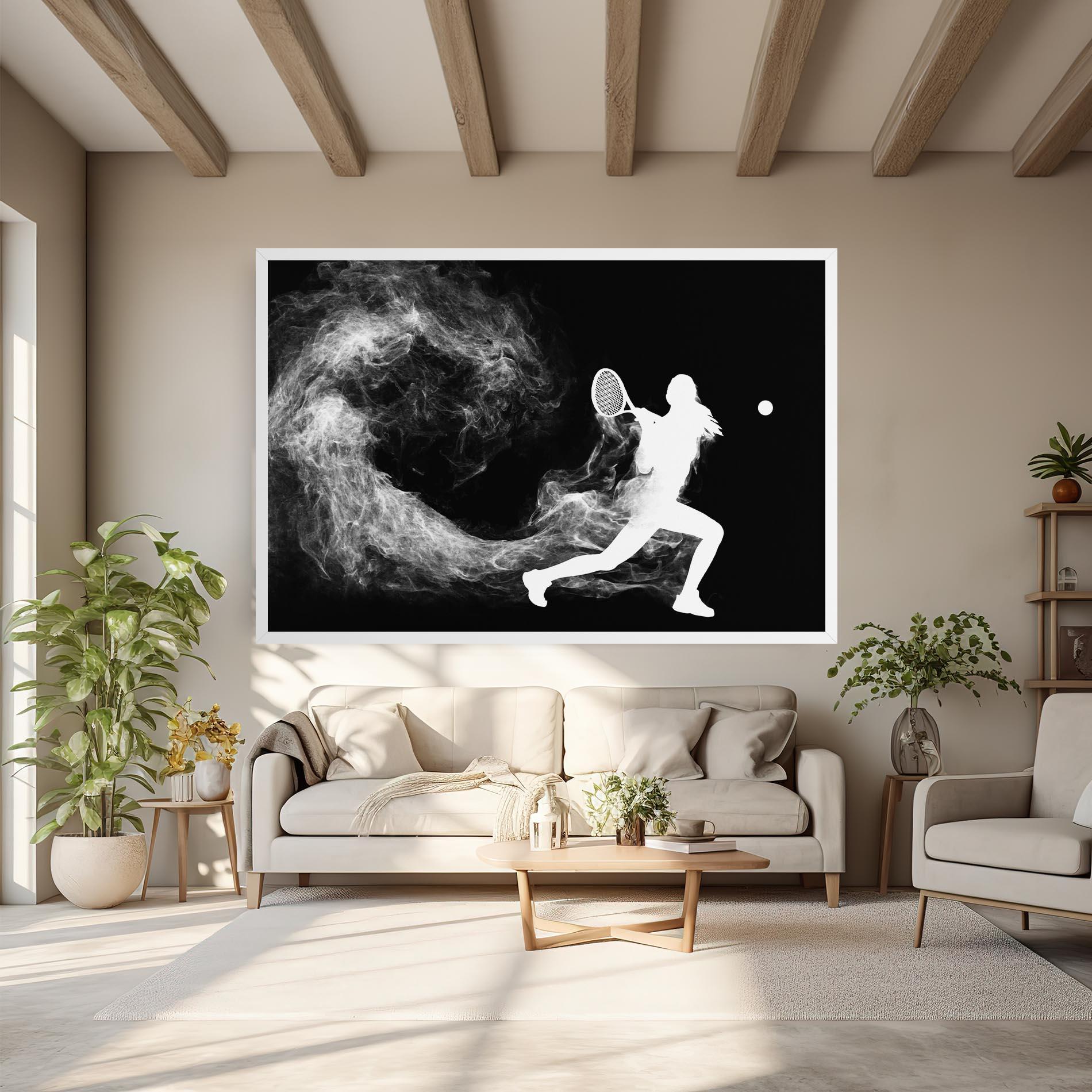 Tablou Canvas Tennis Spoke White mockup 6