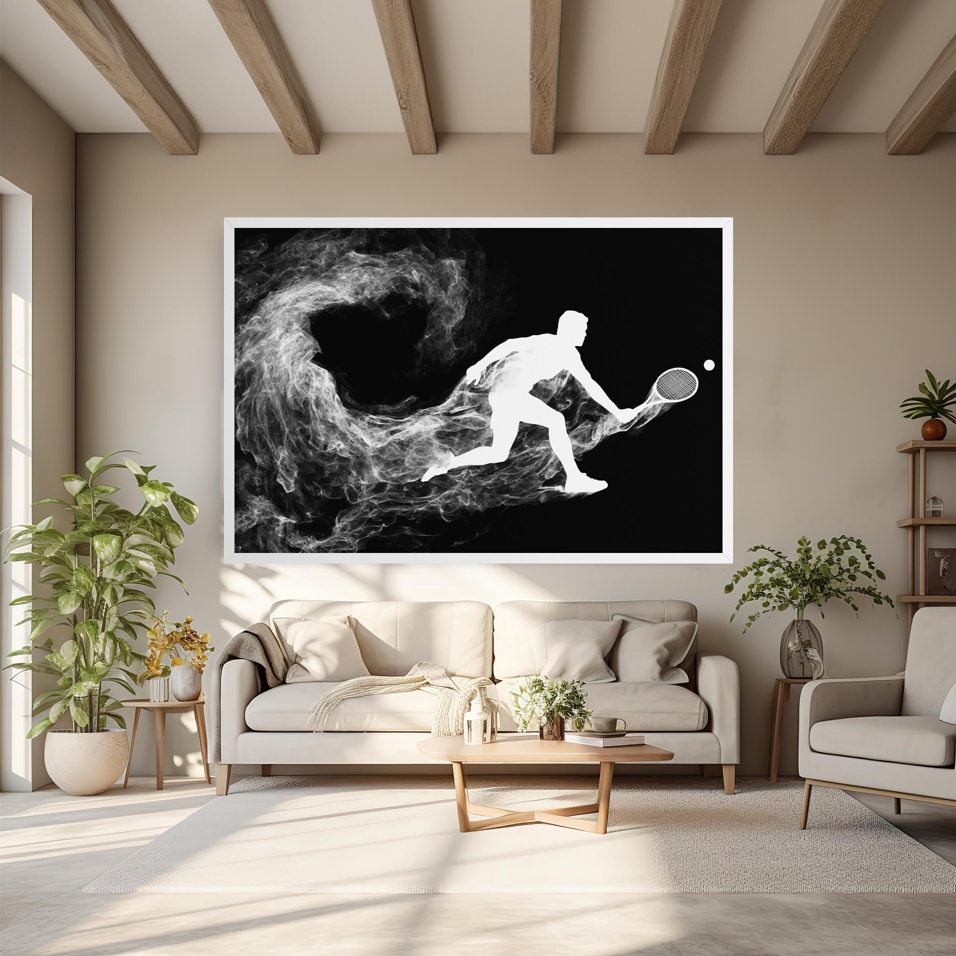 Tablou Canvas Tennis White Smoke mockup 6