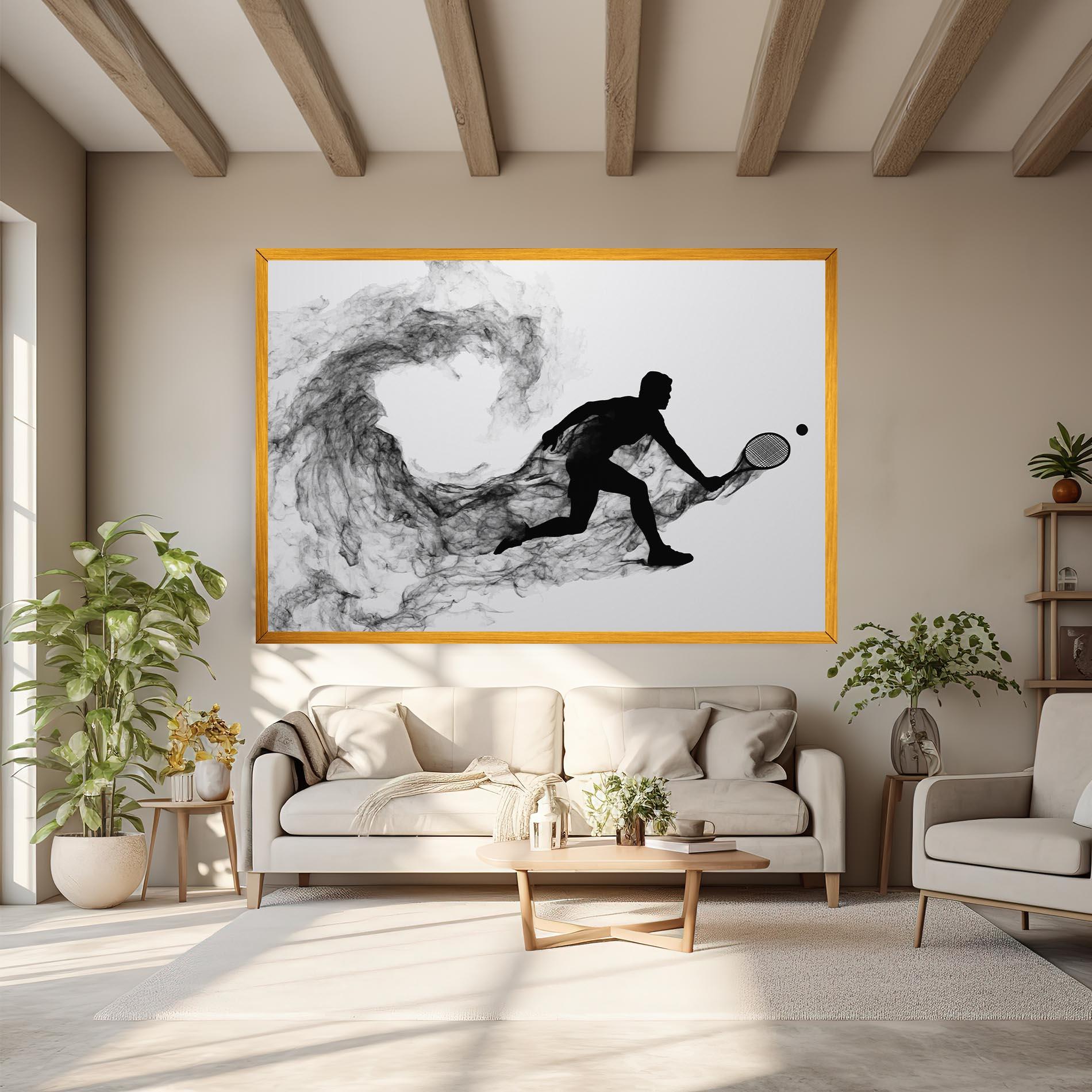 Tablou Canvas Black Smoke Tennis mockup 6