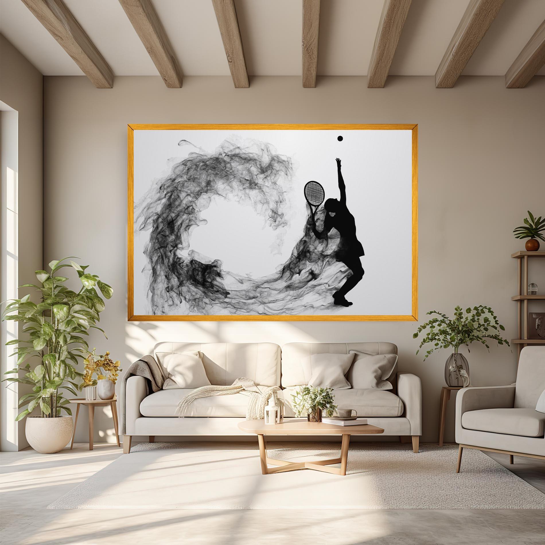 Tablou Canvas Black Tennis Smoke mockup 6