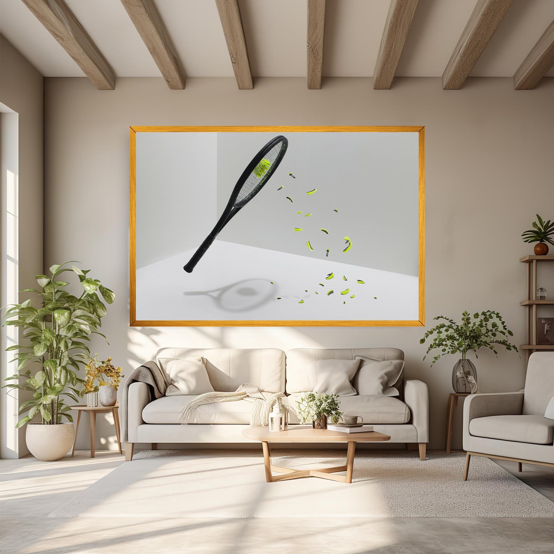 Tablou Canvas Broken Tennis Ball mockup 6