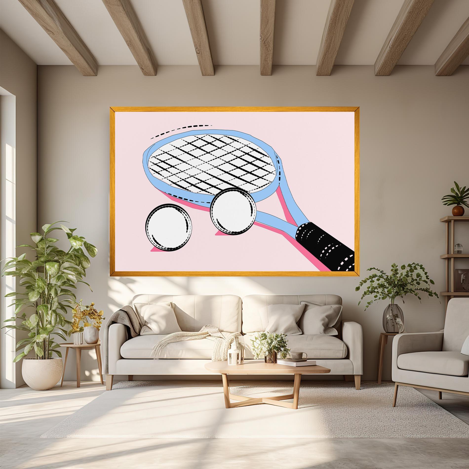 Tablou Canvas Pink Tennis mockup 6