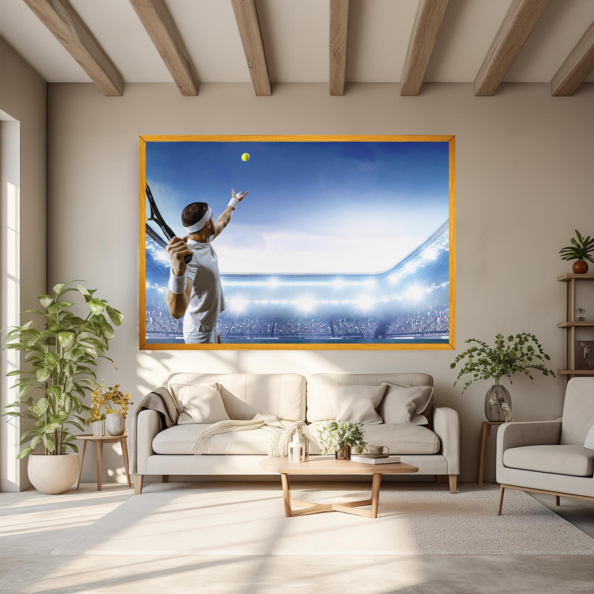 Tablou Canvas Stadium Tennis Player mockup 6