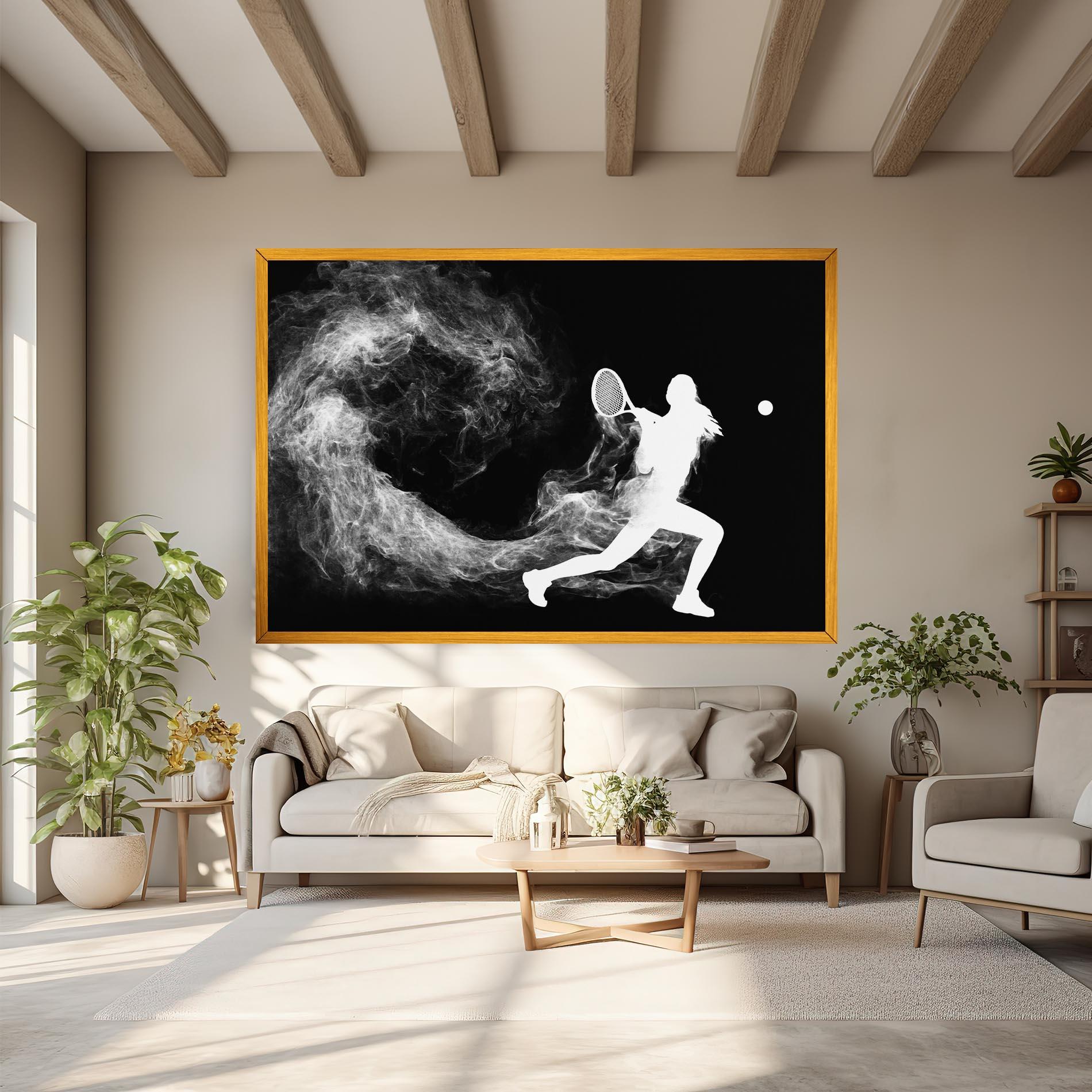 Tablou Canvas Tennis Spoke White mockup 6