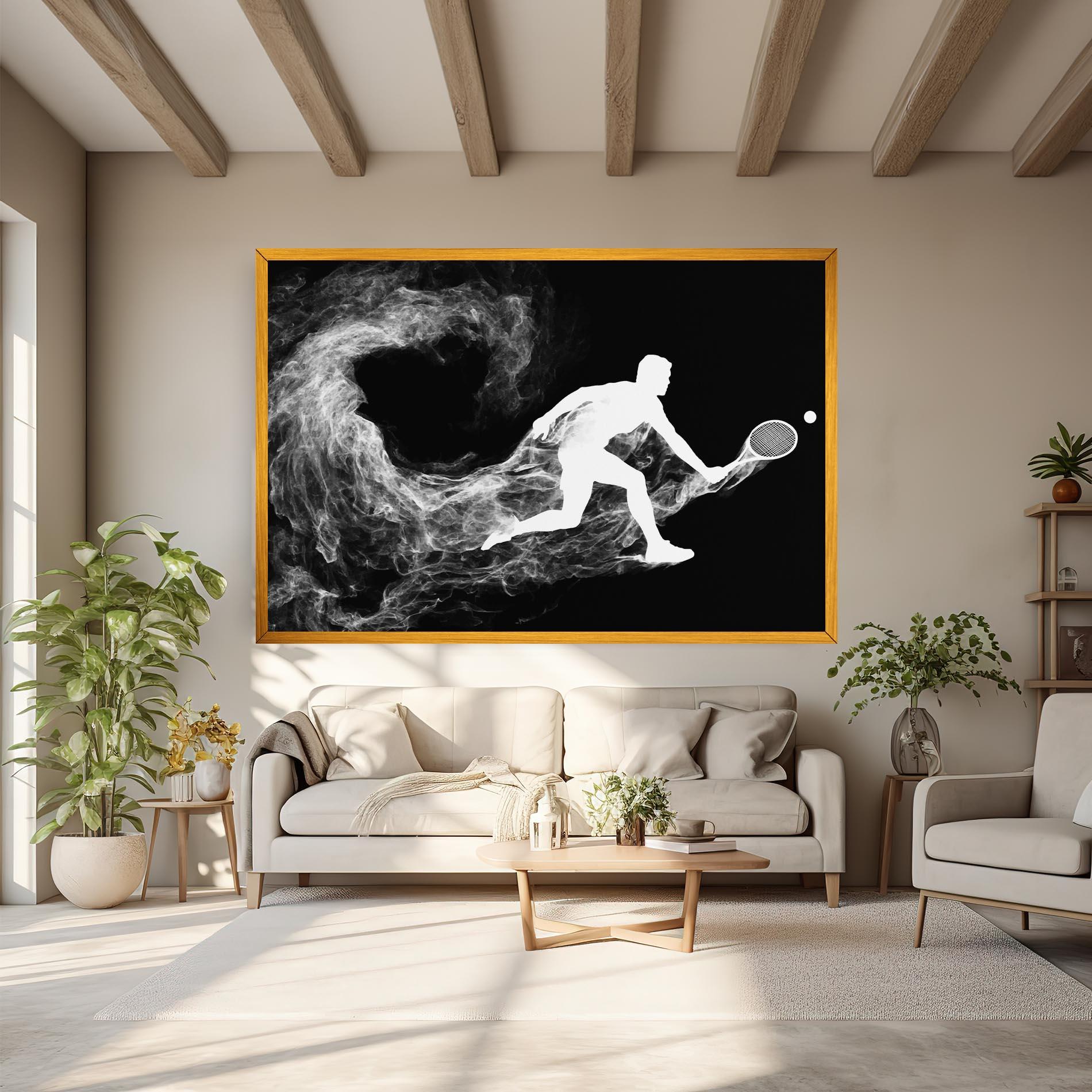 Tablou Canvas Tennis White Smoke mockup 6