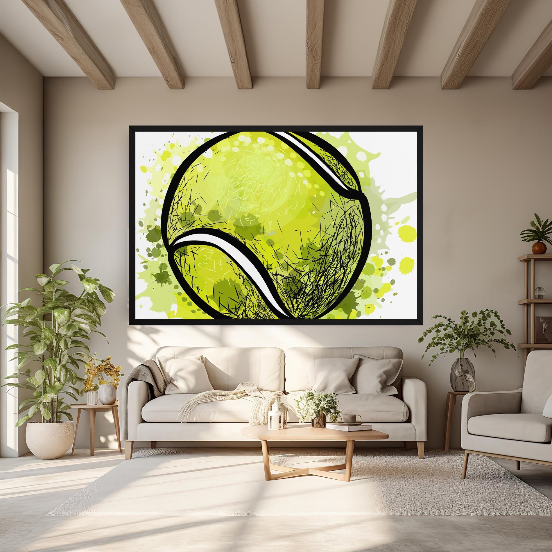 Tablou Canvas Big Tennis Ball mockup 6
