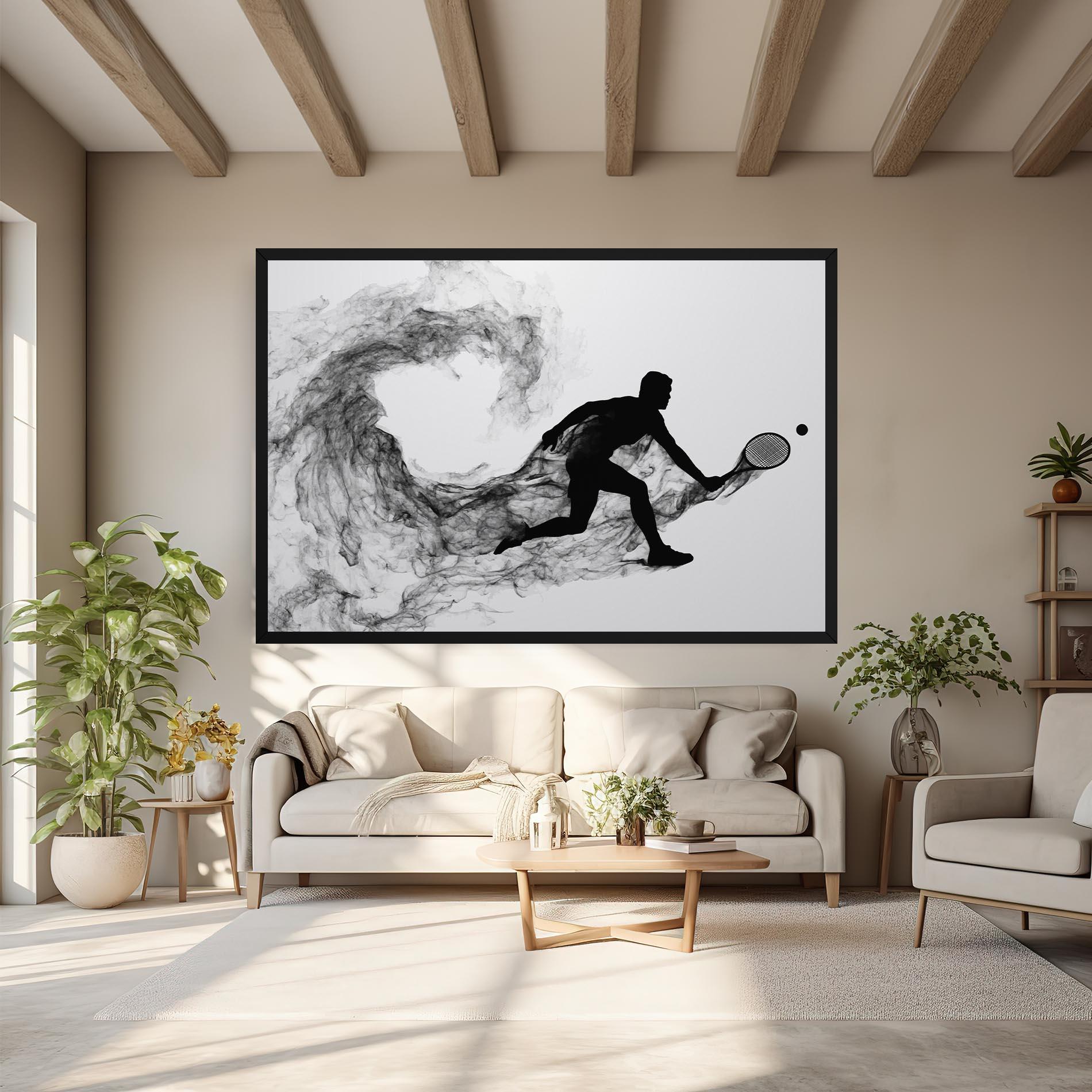 Tablou Canvas Black Smoke Tennis mockup 6
