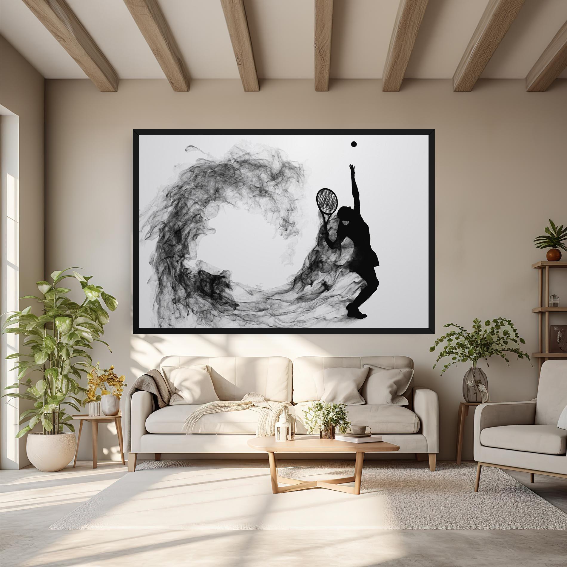 Tablou Canvas Black Tennis Smoke mockup 6