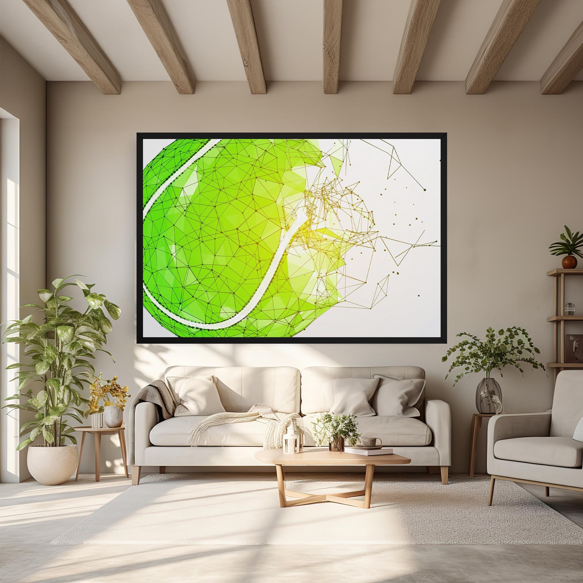 Tablou Canvas Green Line Tennis mockup 6