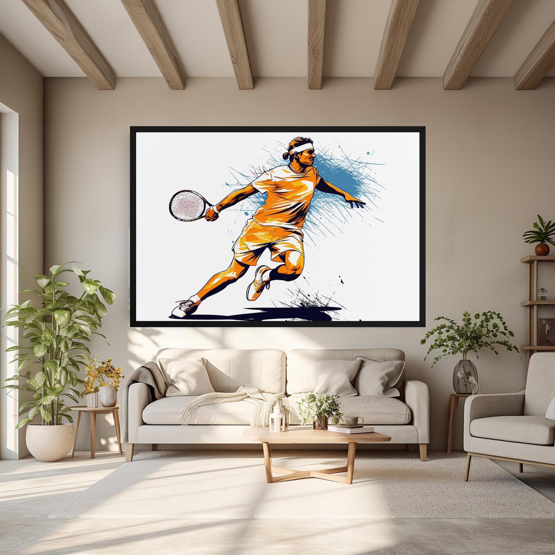Tablou Canvas Orange Blue Tennis mockup 6