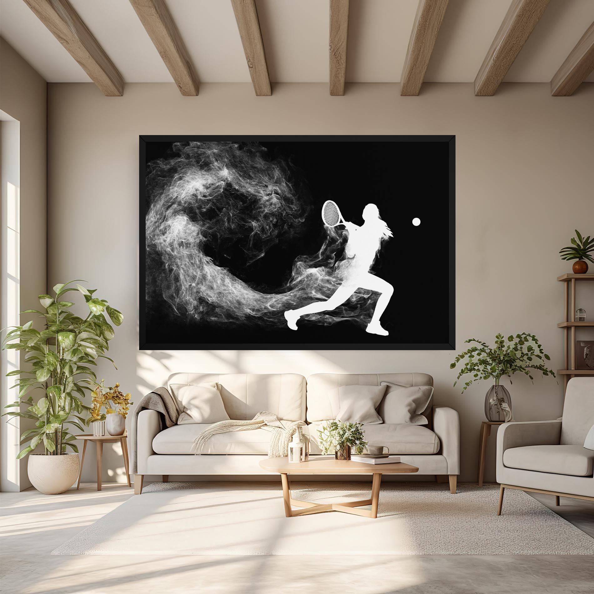 Tablou Canvas Tennis Spoke White mockup 6