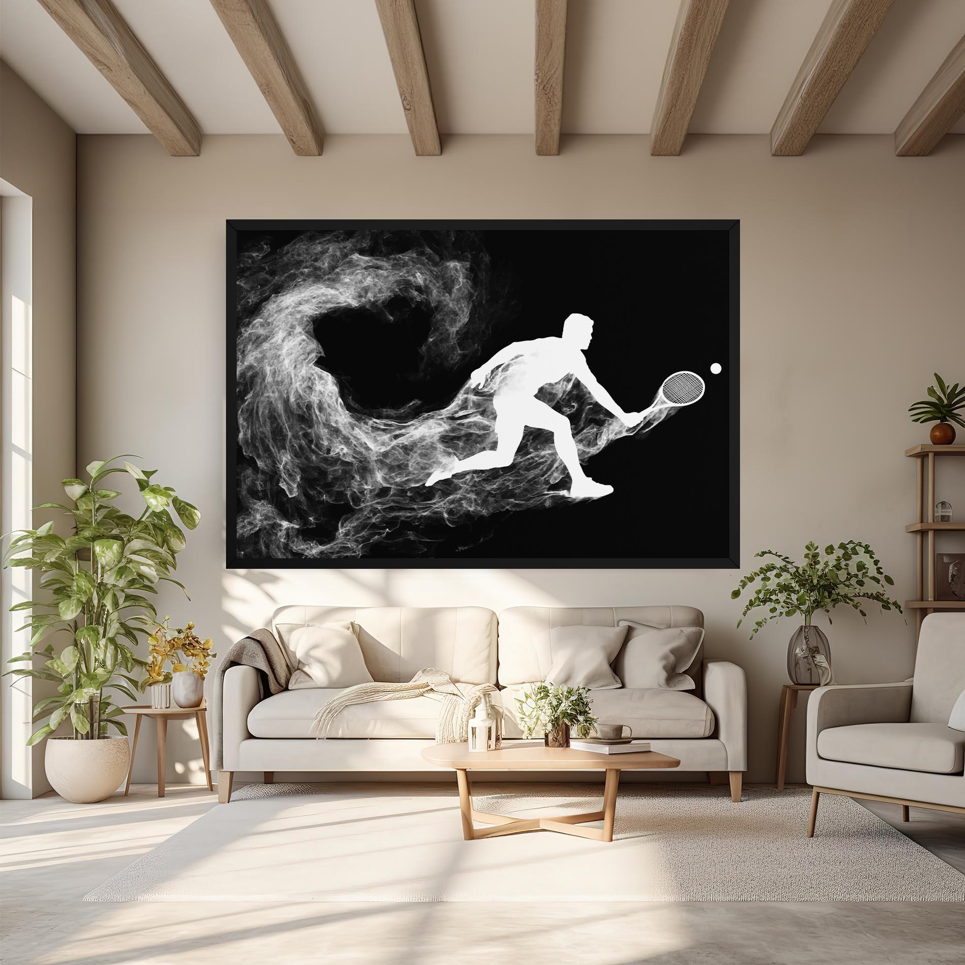 Tablou Canvas Tennis White Smoke mockup 6