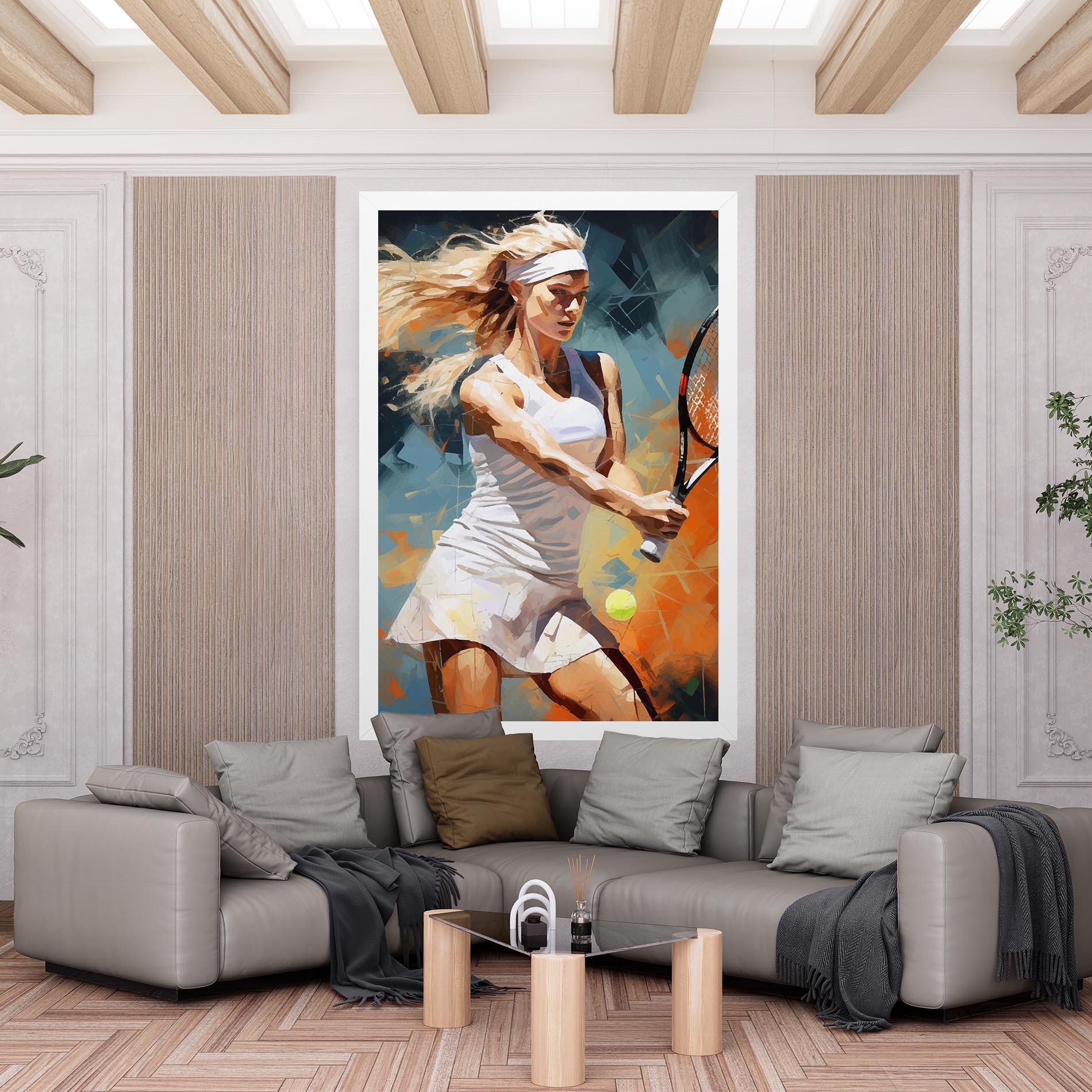 Tablou Canvas Blonde Tennis Girl mockup 6