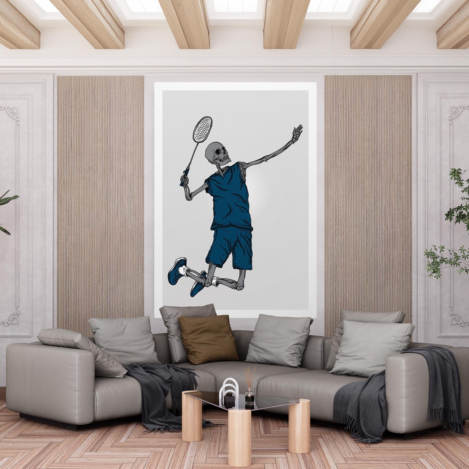Tablou Canvas Blue Skull Tennis mockup 6