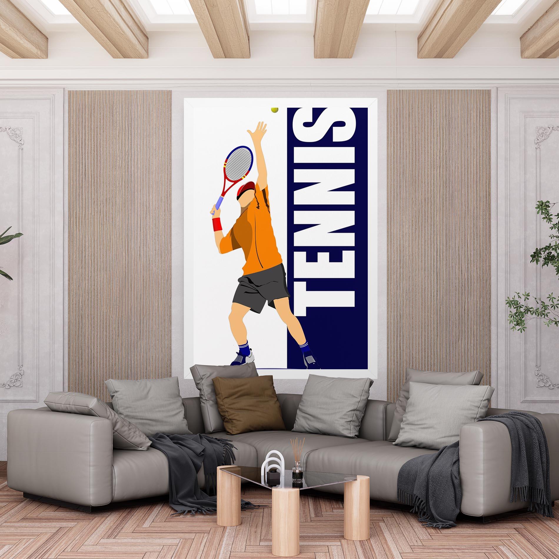 Tablou Canvas Orange Tennis Player mockup 6