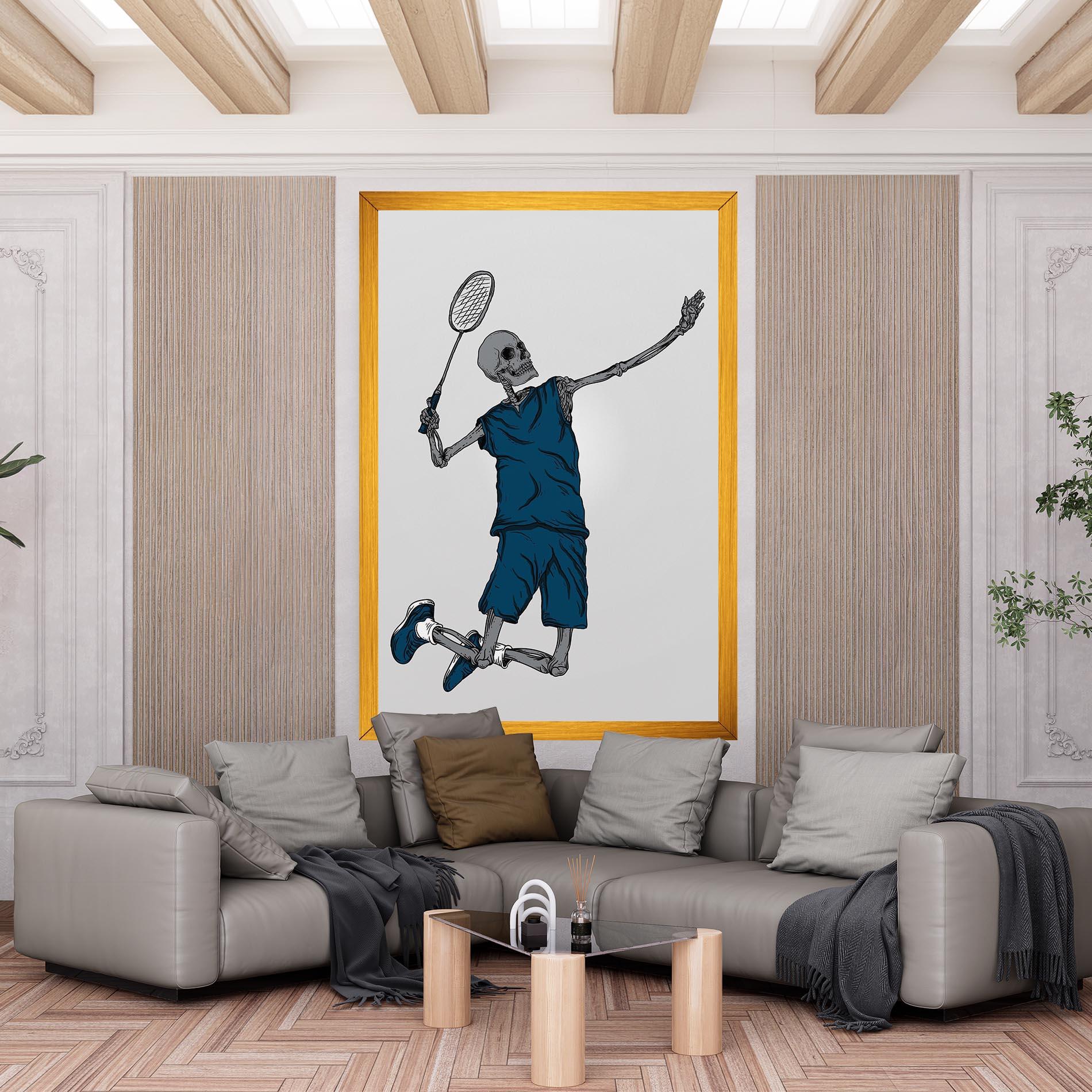 Tablou Canvas Blue Skull Tennis mockup 6