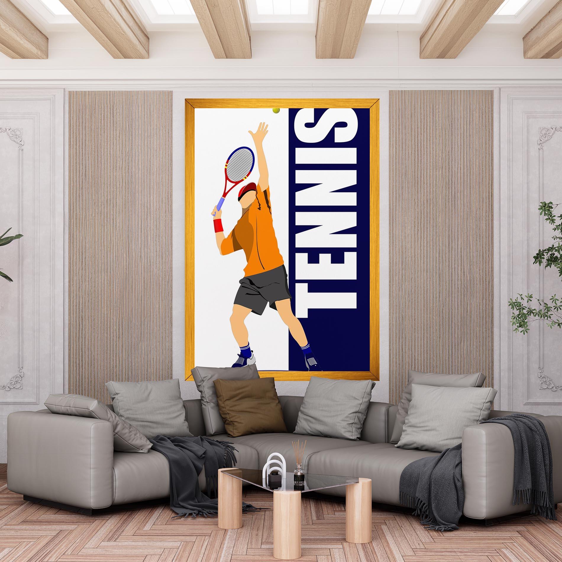 Tablou Canvas Orange Tennis Player mockup 6