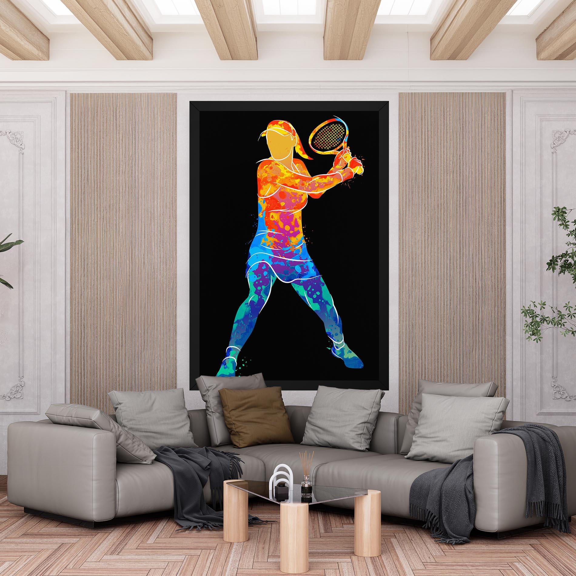 Tablou Canvas Green Orange Tennis mockup 6