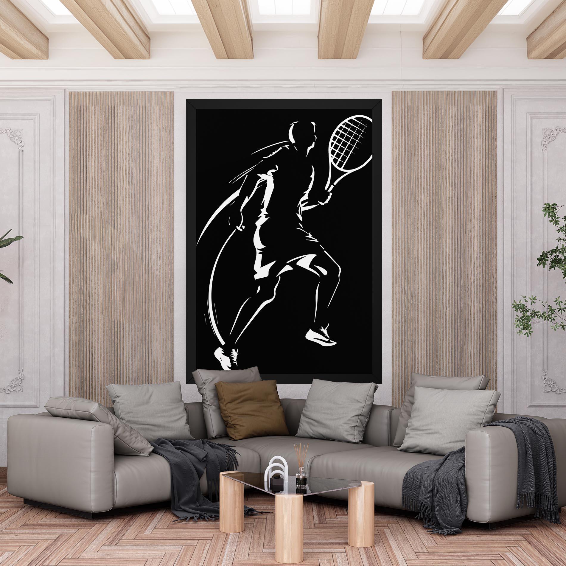 Tablou Canvas White Line Tennis mockup 6