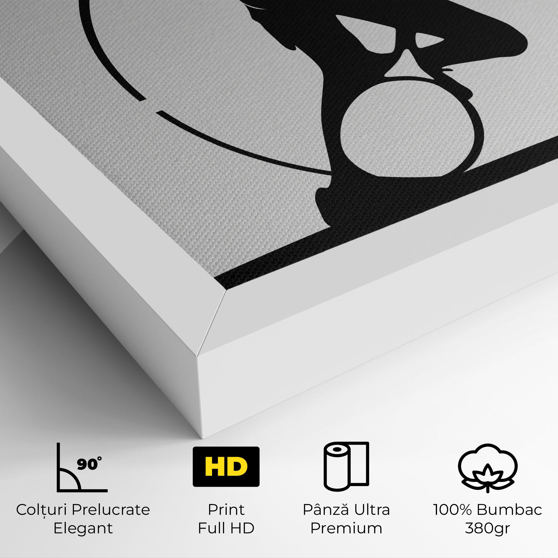 Tablou Canvas Black Tennis Circle mockup 4