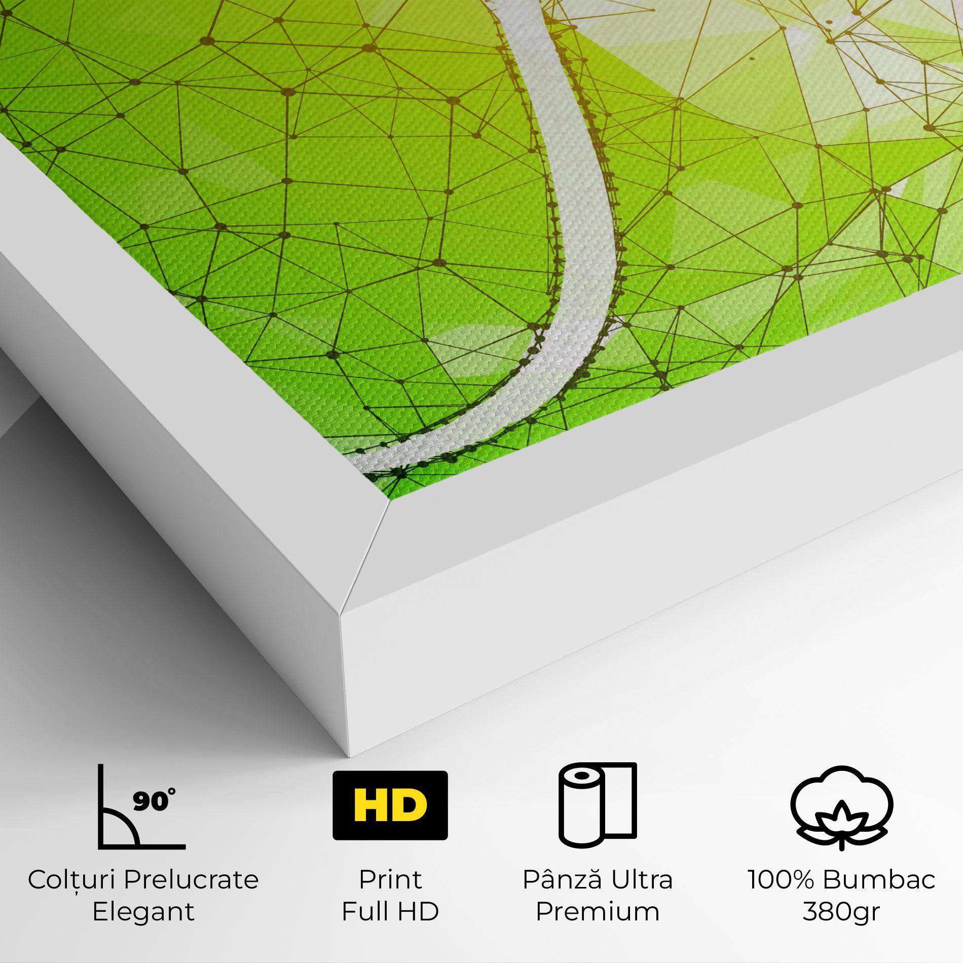 Tablou Canvas Green Line Tennis mockup 4