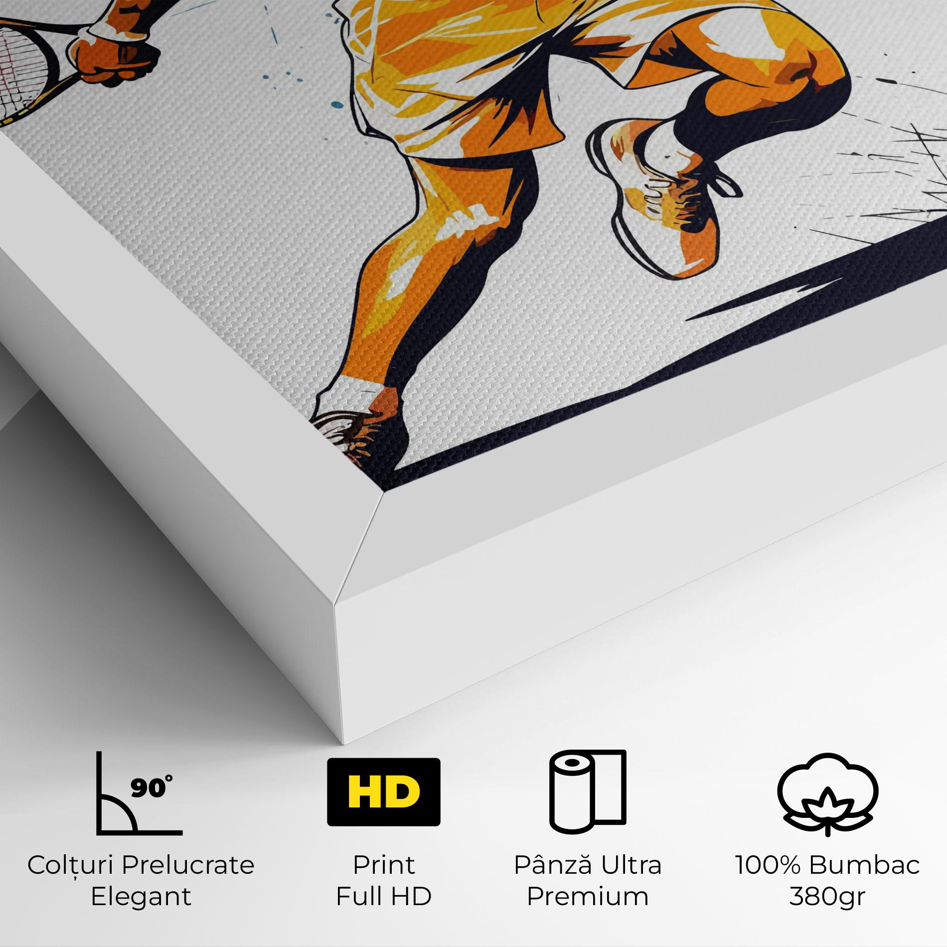 Tablou Canvas Orange Blue Tennis mockup 4