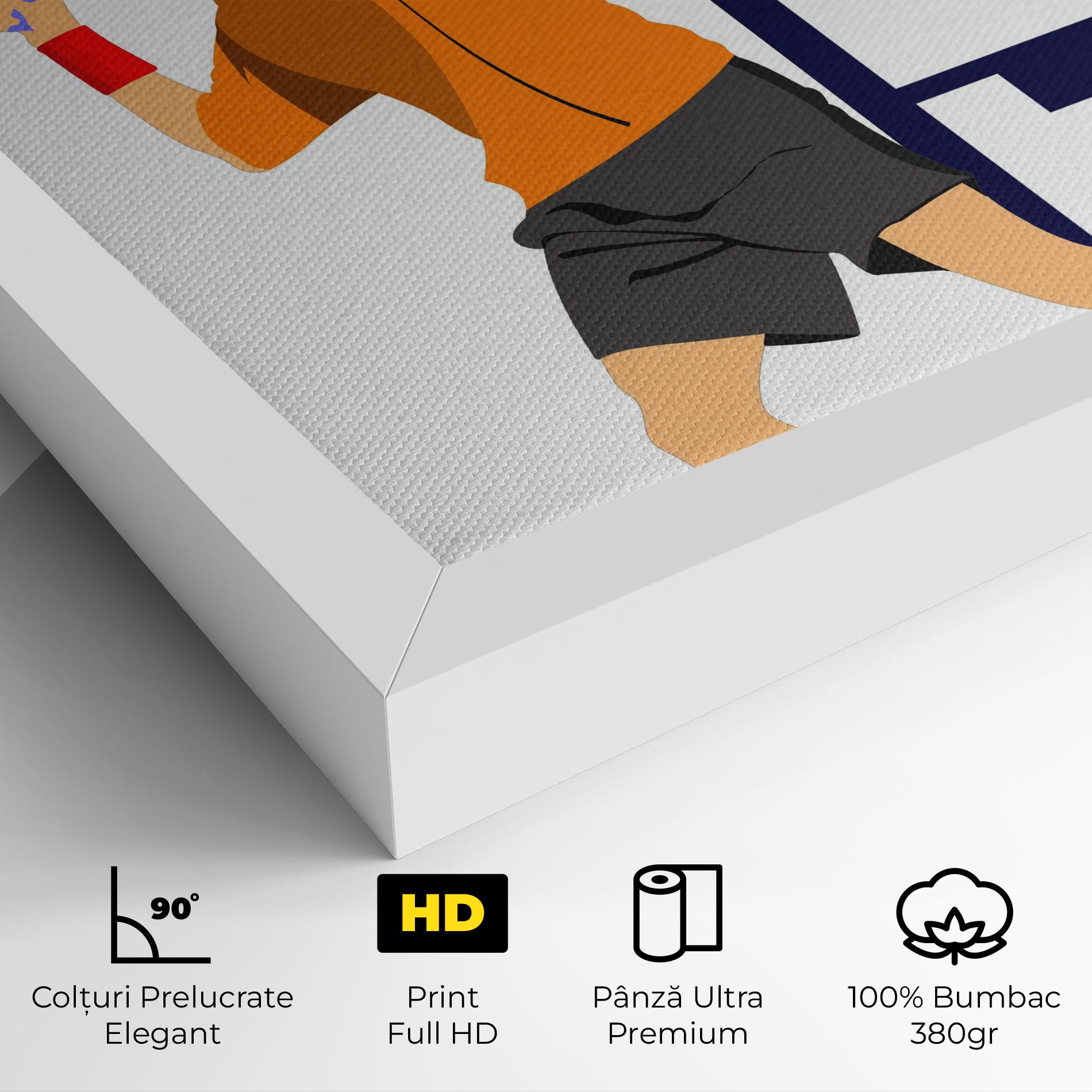 Tablou Canvas Orange Tennis Player mockup 4