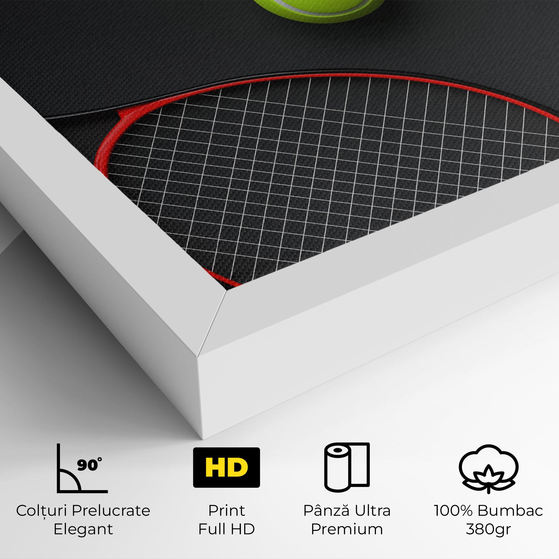 Tablou Canvas Red Tennis Rackets mockup 4