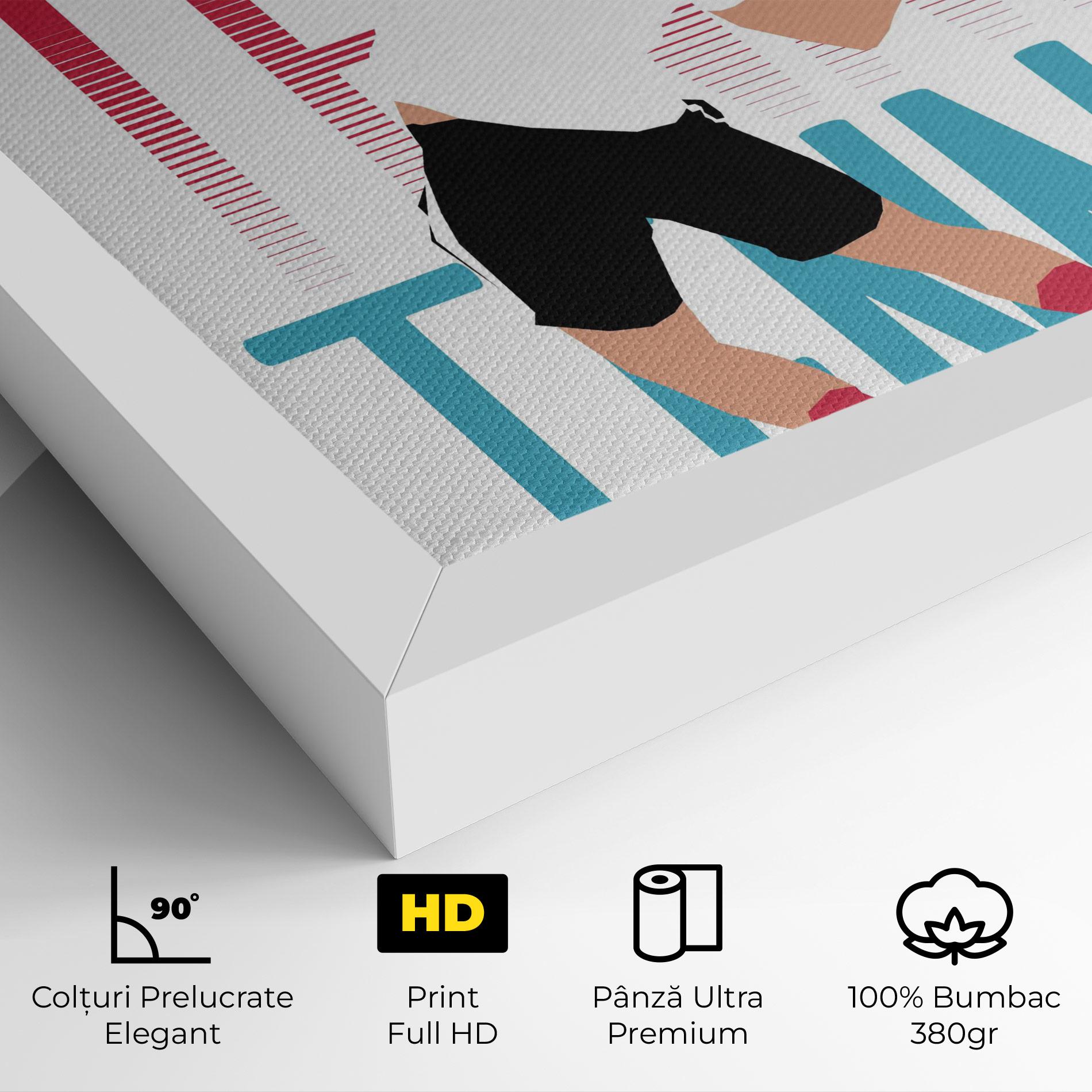 Tablou Canvas Tennis Ball Jump mockup 4
