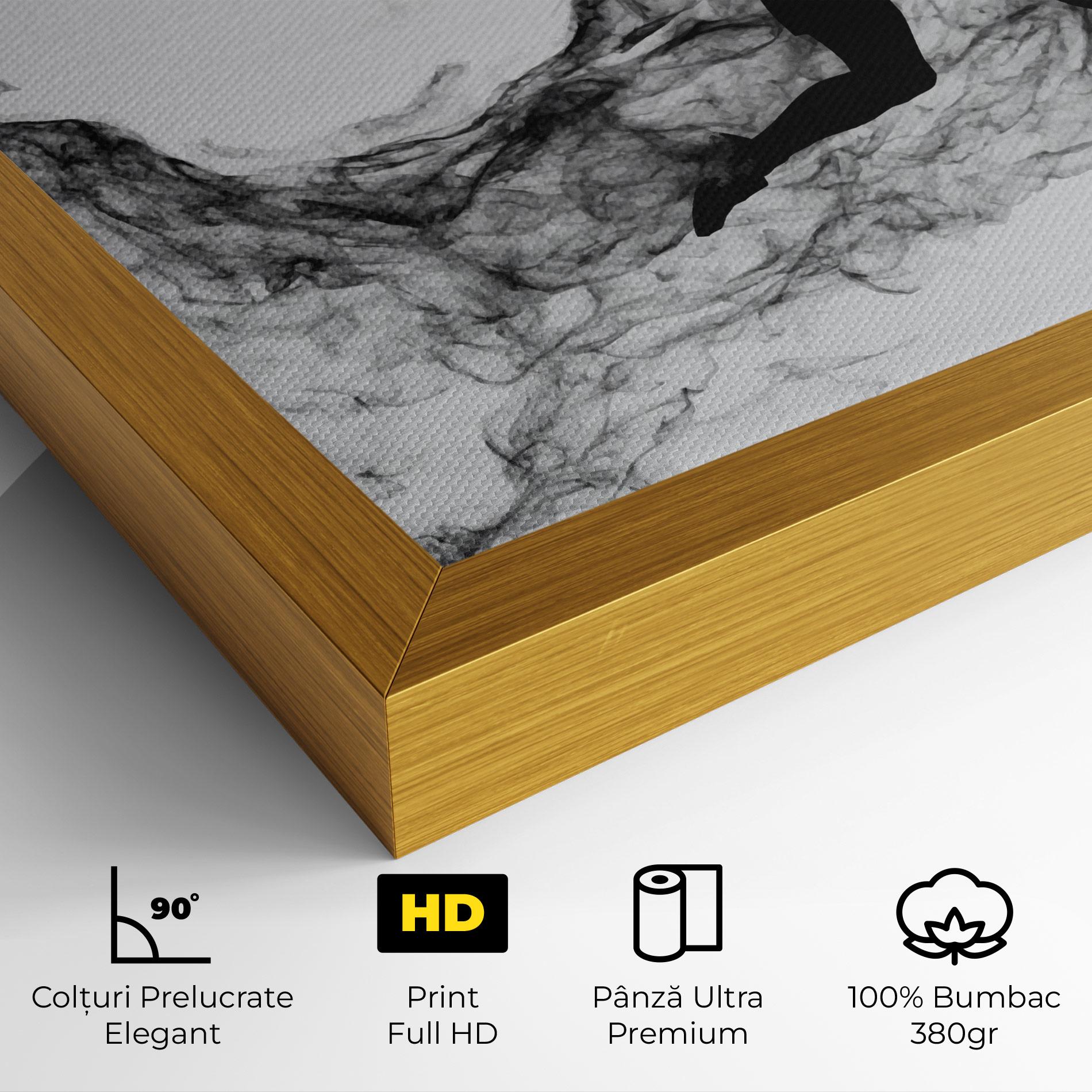 Tablou Canvas Black Smoke Tennis mockup 4