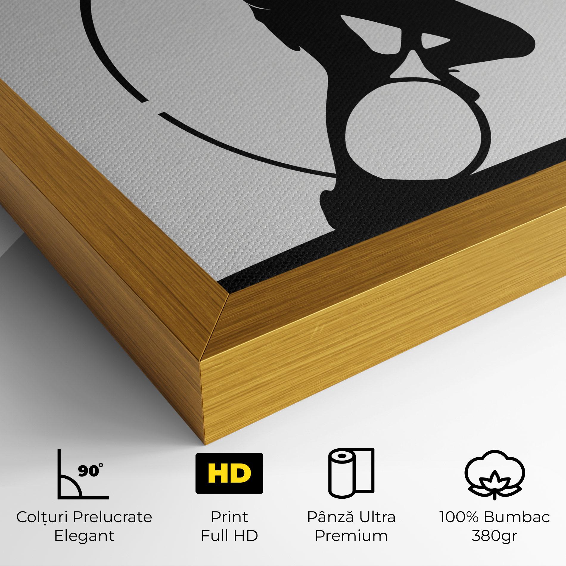 Tablou Canvas Black Tennis Circle mockup 4