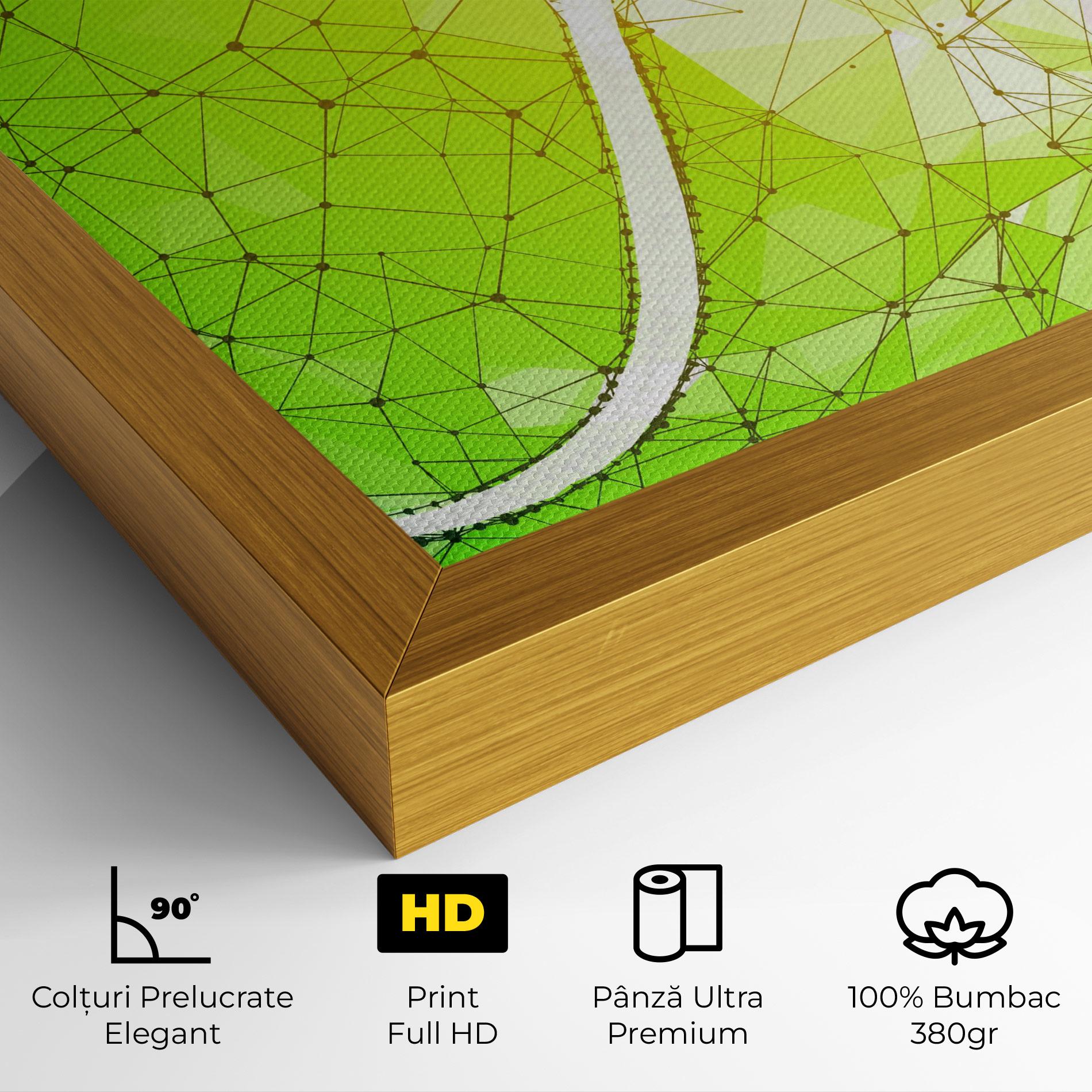 Tablou Canvas Green Line Tennis mockup 4