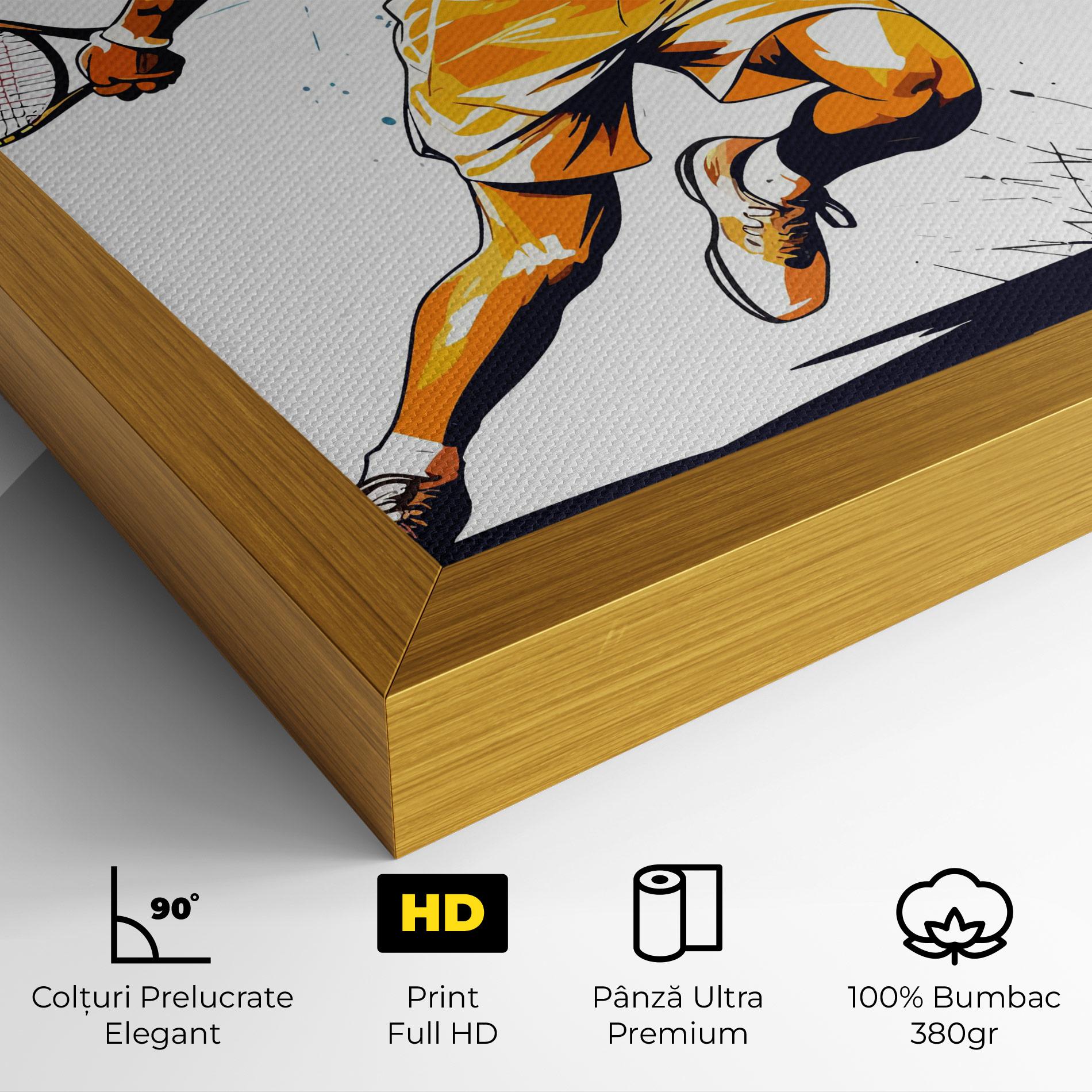 Tablou Canvas Orange Blue Tennis mockup 4