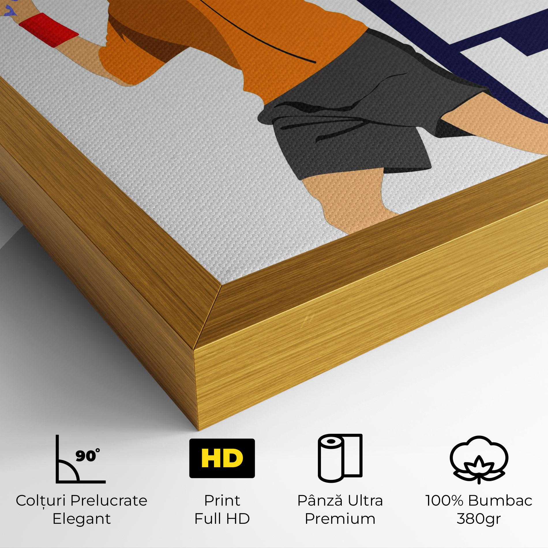 Tablou Canvas Orange Tennis Player mockup 4